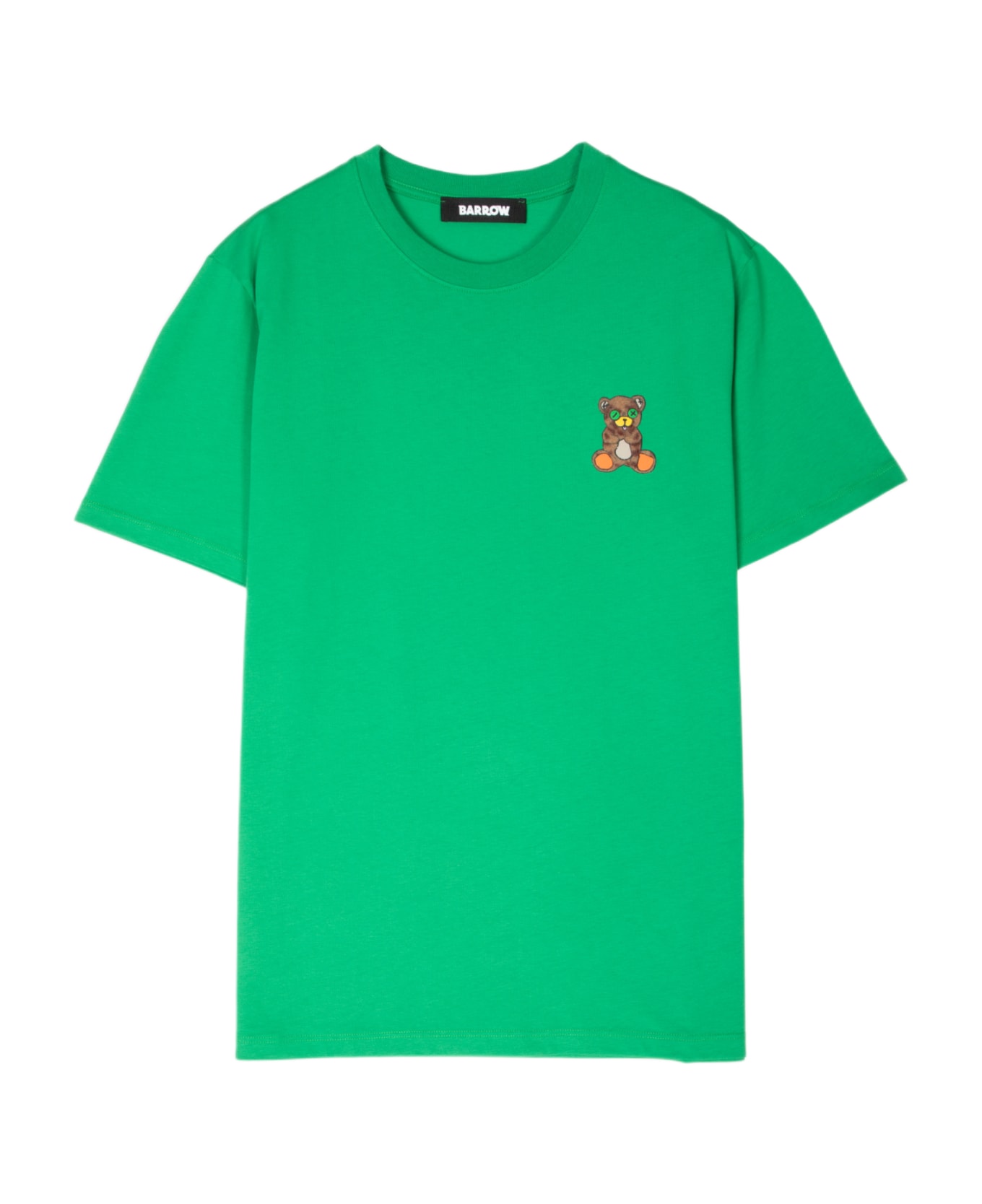 Barrow Jersey T-shirt Unisex Emerald Green T-shirt With Chest Teddy Bear Print - Green
