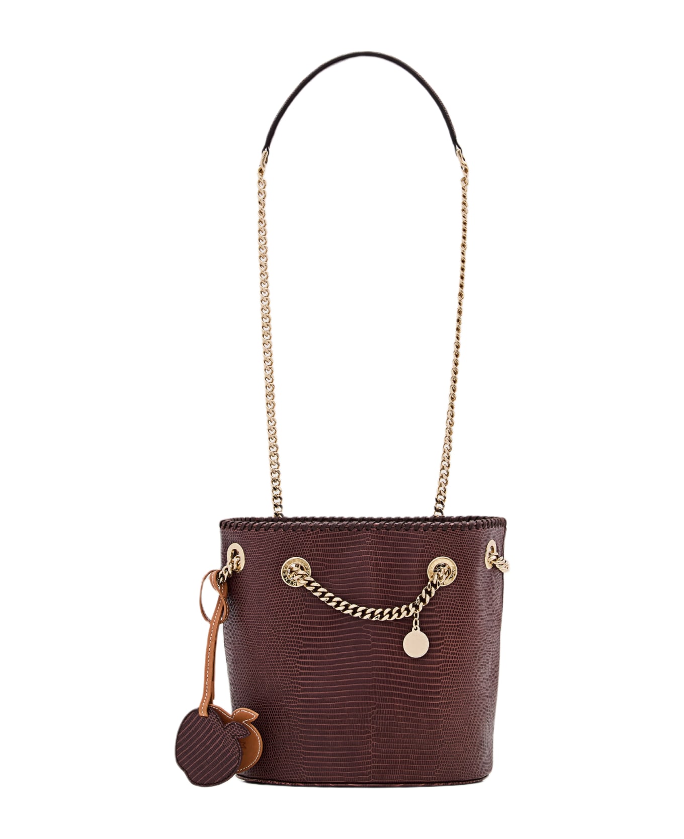 Stella McCartney Embossed Alter Mat Shoulder Bag - Chocolate Brown