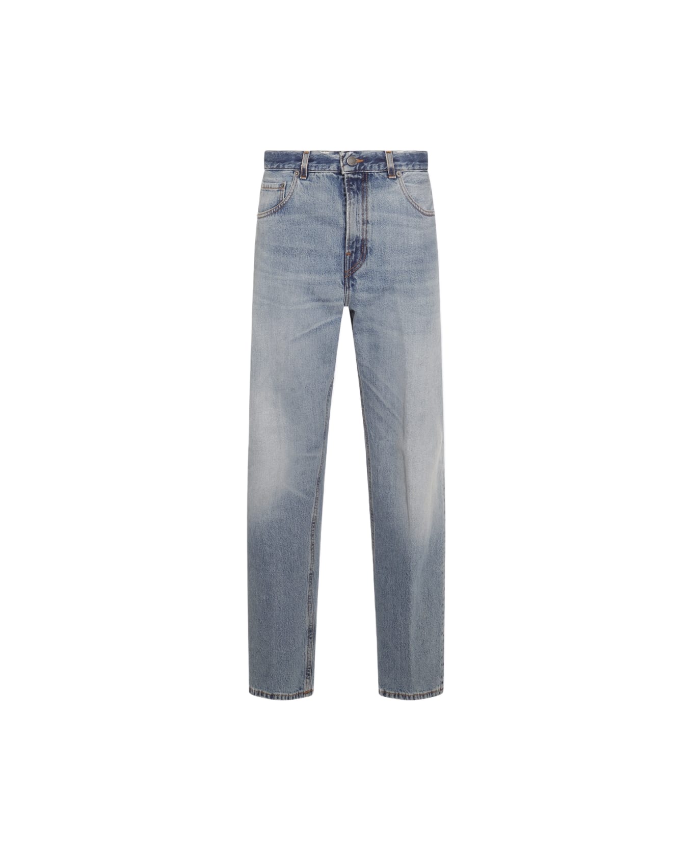 Haikure Blue Cotton Denim Jeans - DIVE BLUE WASH