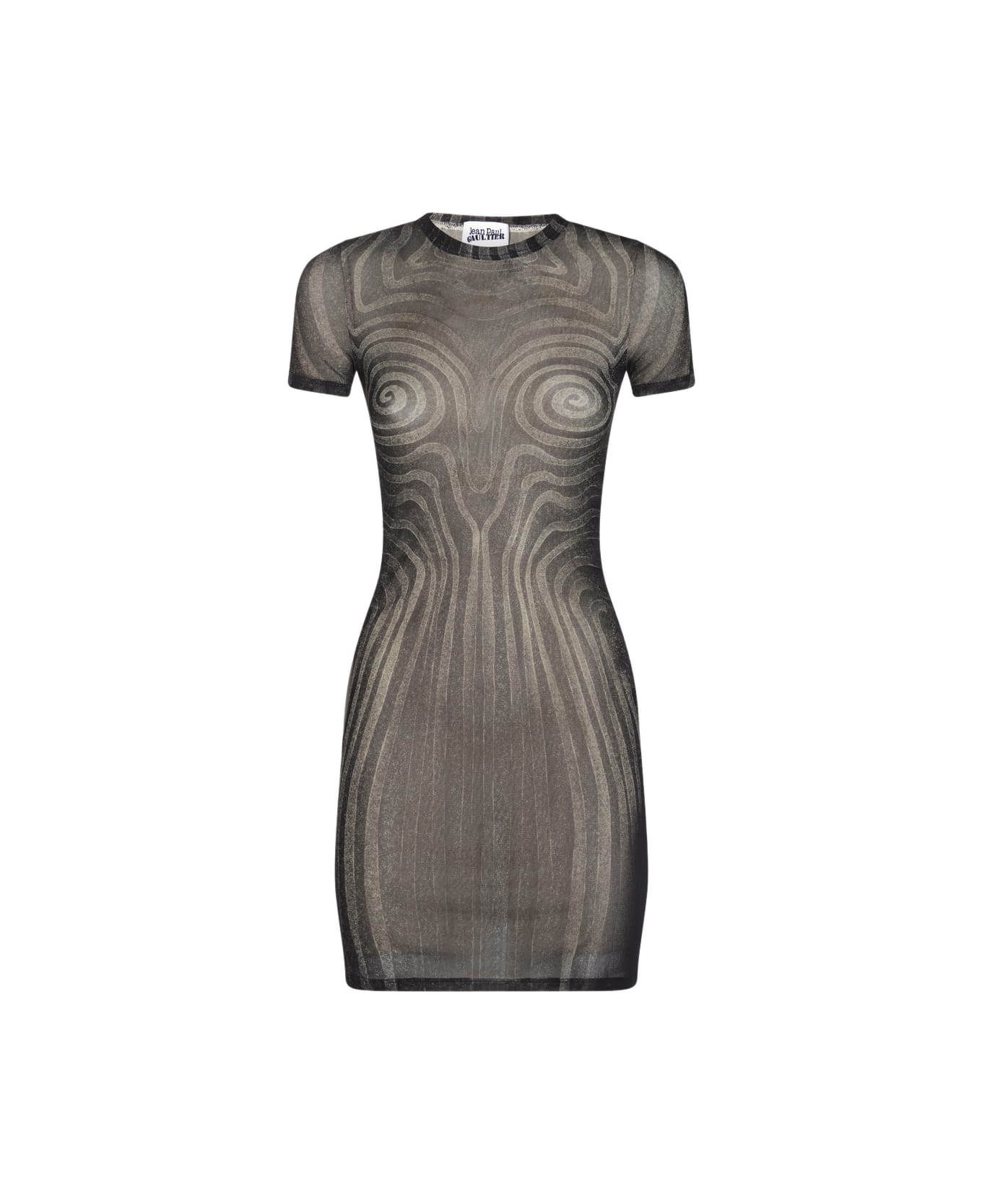 Jean Paul Gaultier Black Dress - BLACK/GREY/ECRU