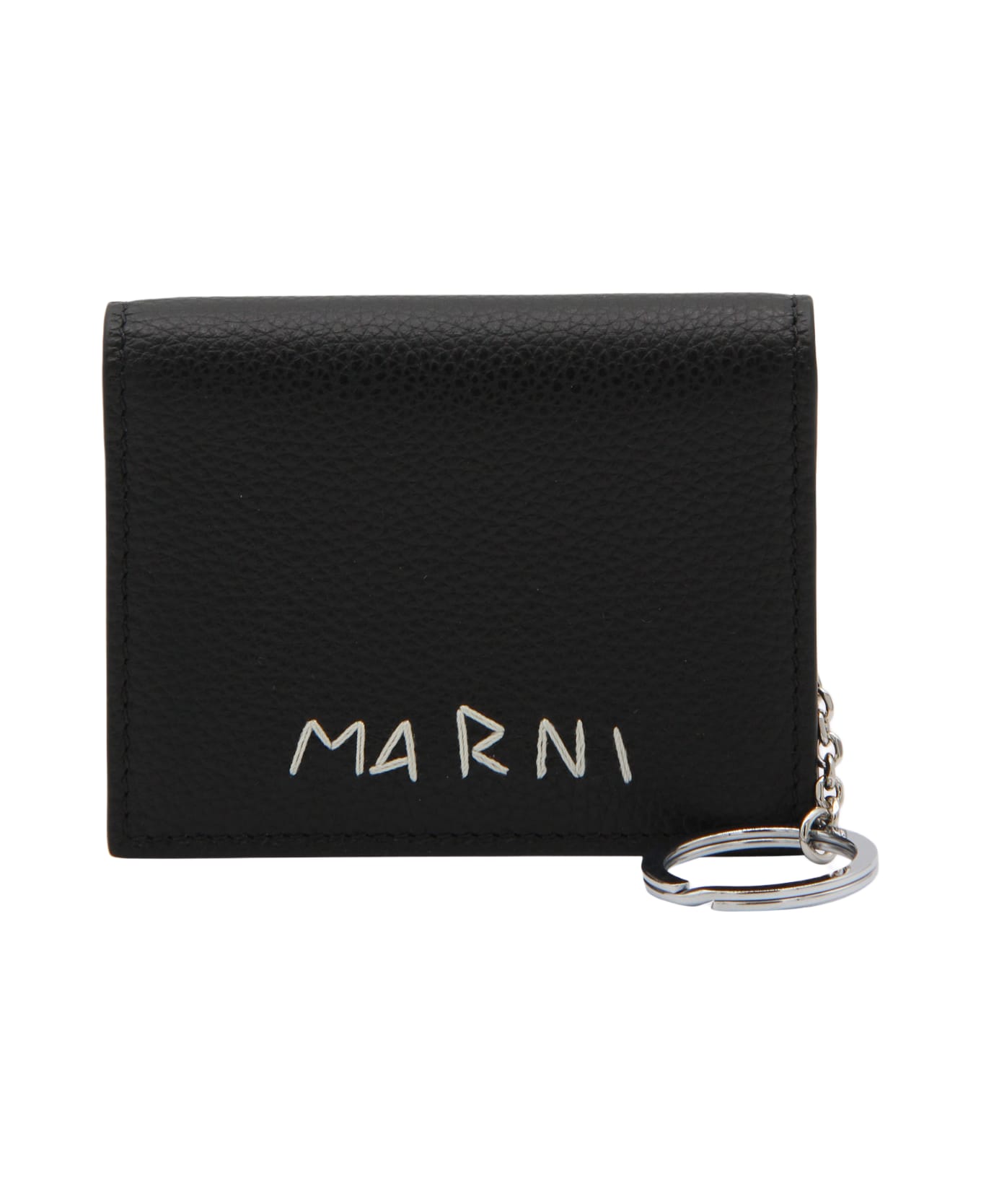 Marni Black Leather Wallet - Black 財布