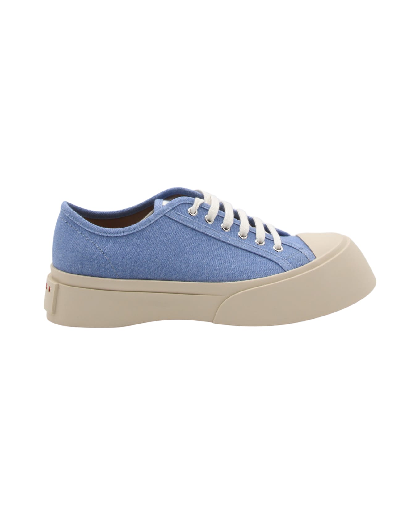 Marni Light Blue Leather Sneakers - Blue スニーカー