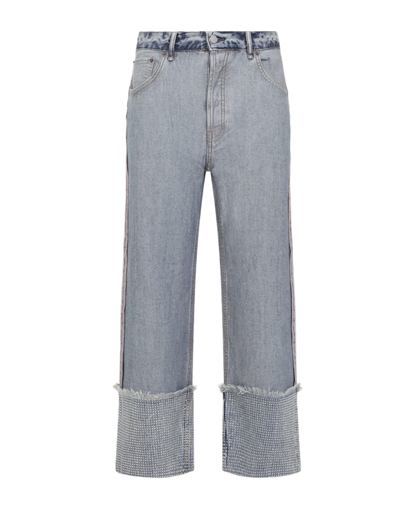 Acne Studios Rhinestone Jeans - Auz Mid Blue