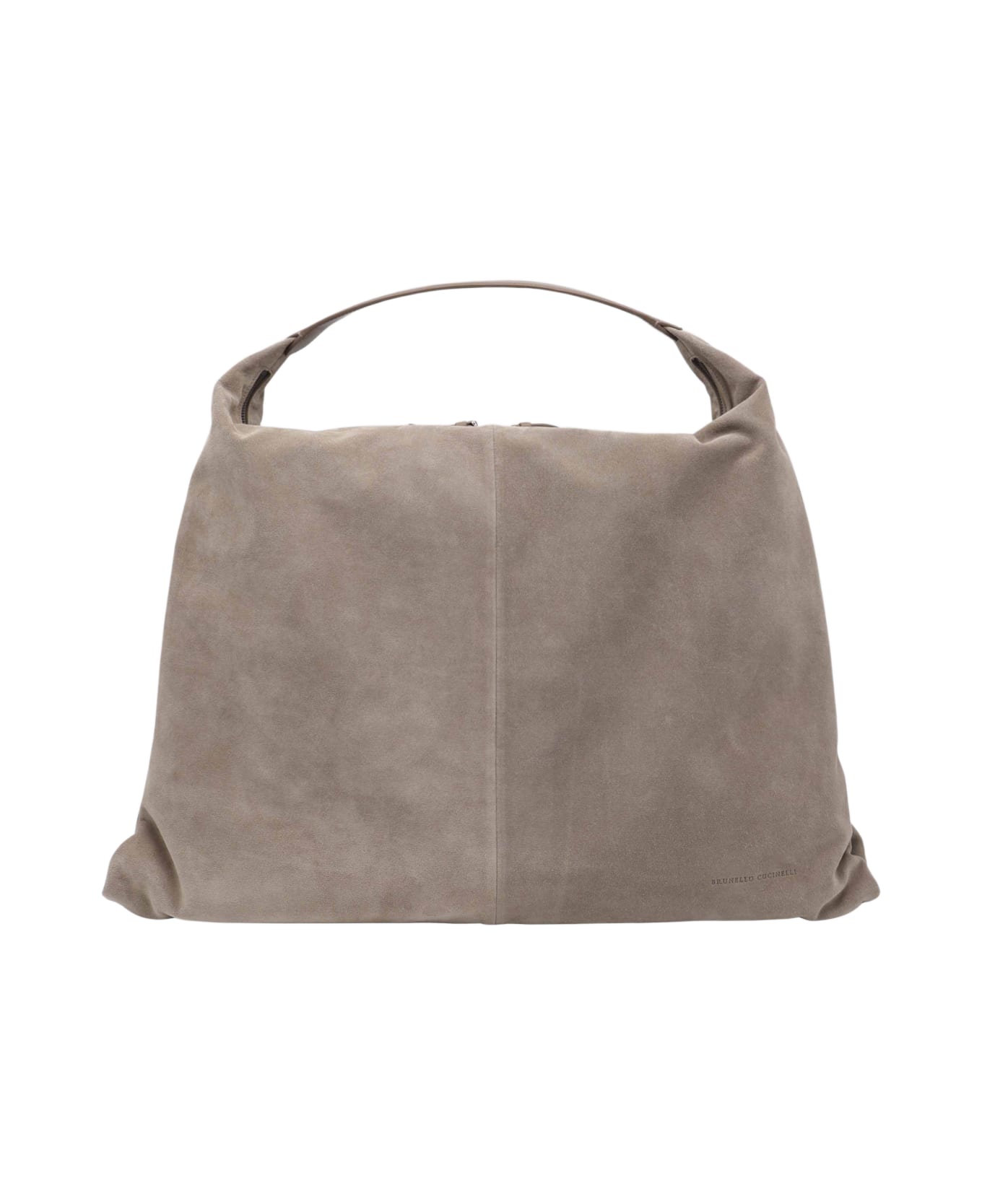 Brunello Cucinelli Beige Leather Top Handle