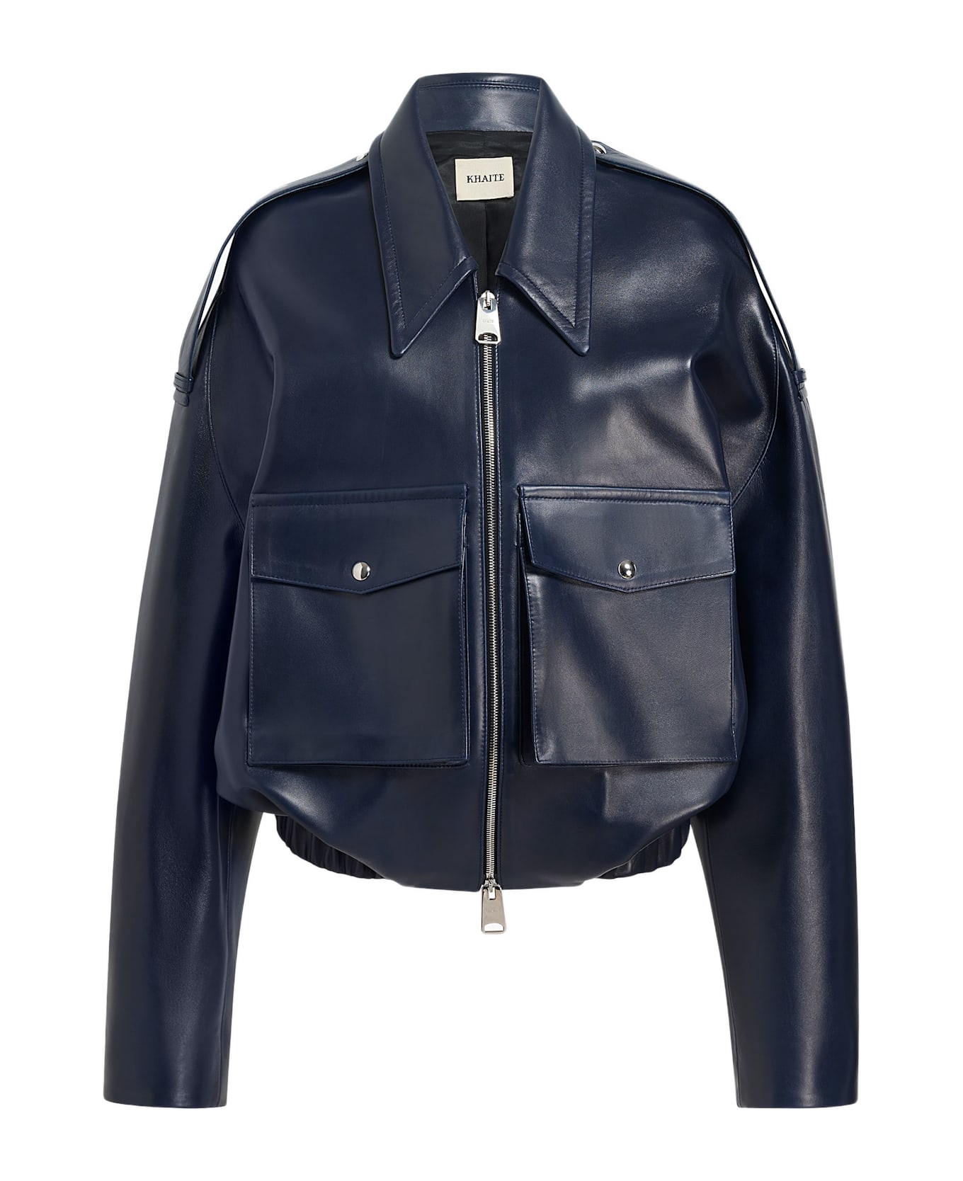 Khaite Owey Leather Jacket - Blue
