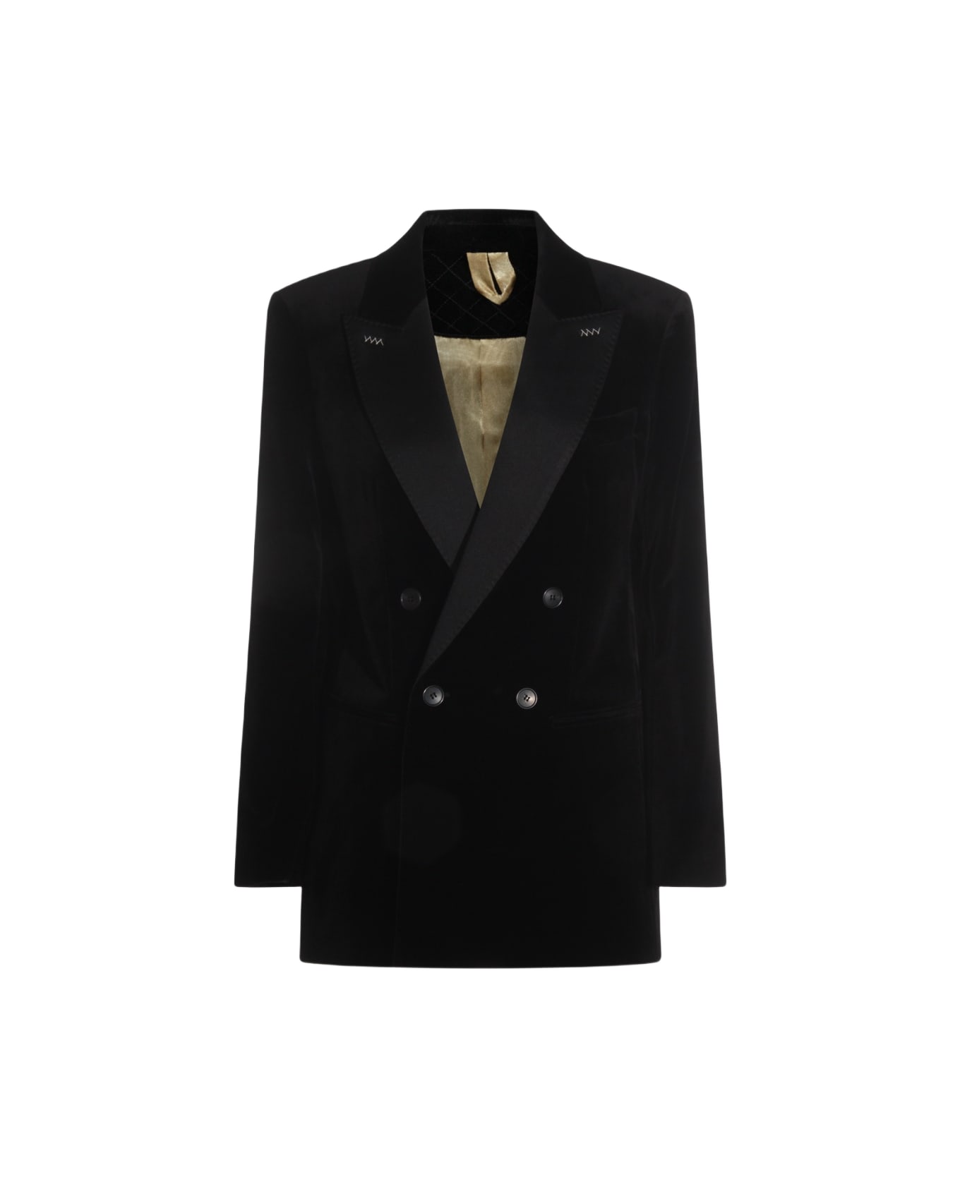 Max Mara Black Cotton Orario Blazer - Black