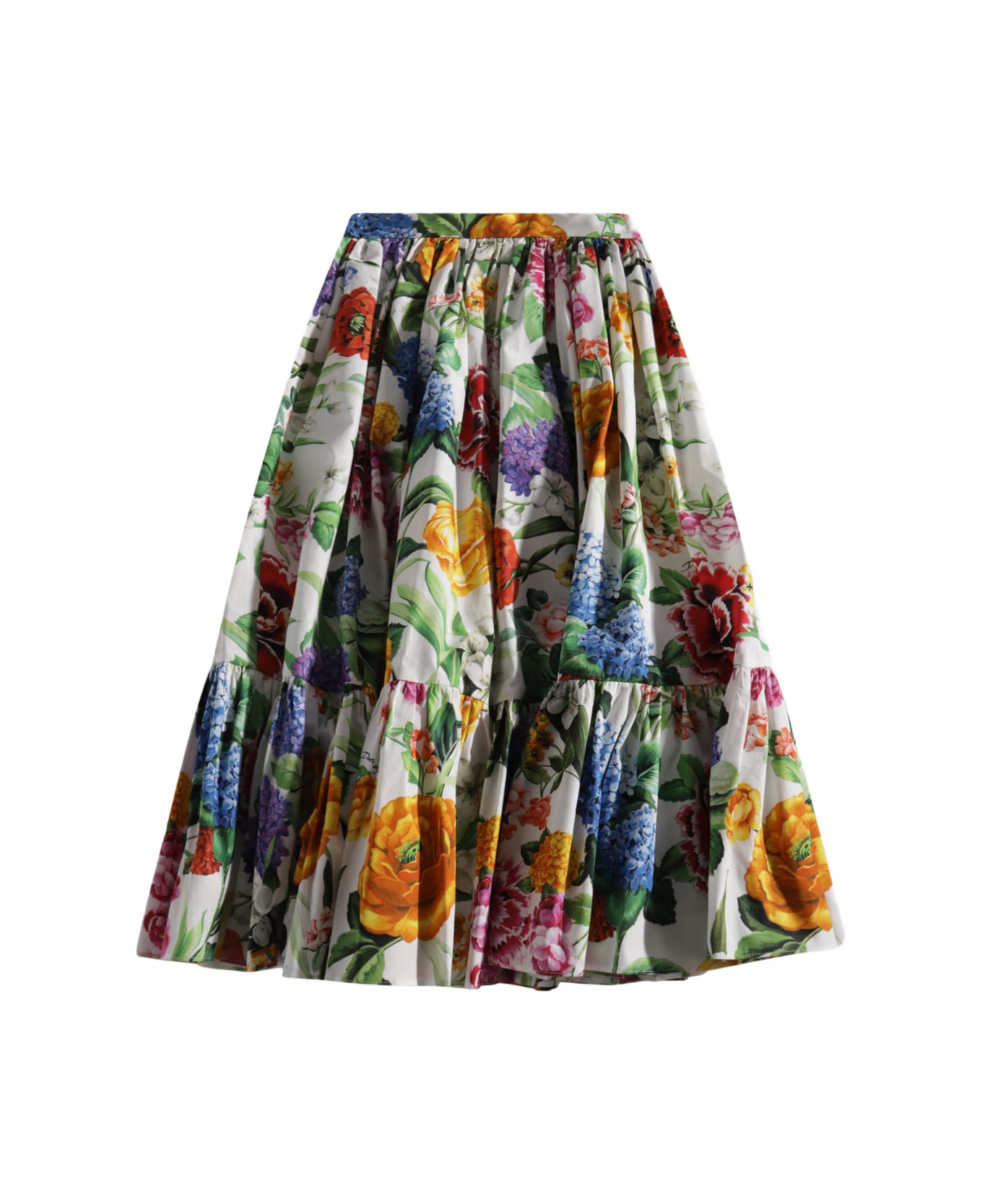 Dolce & Gabbana Multicolor Skirt - MIX FIORI F. BIANCO