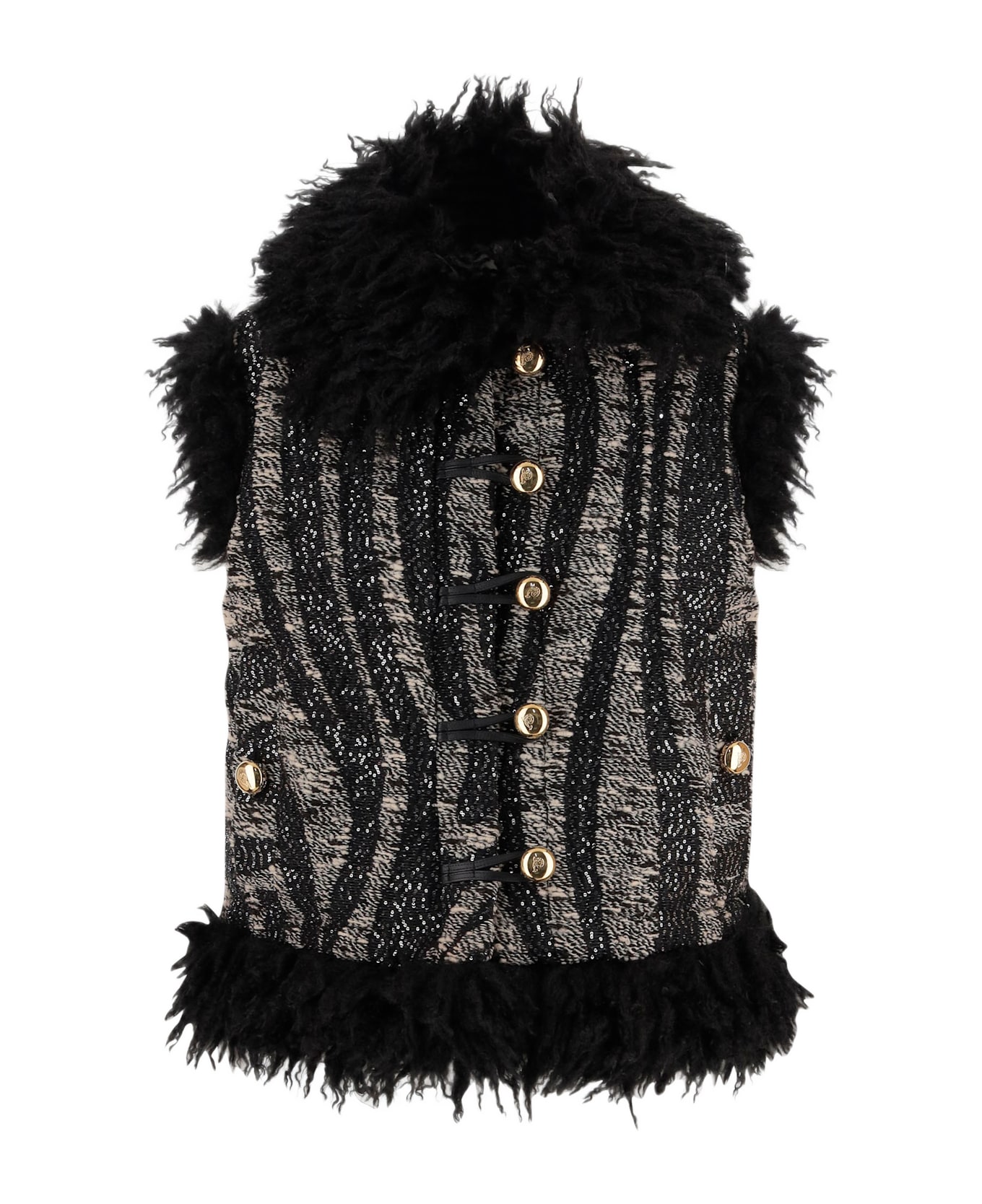 Pucci Wool Blend Vest With Abstract Print - Red