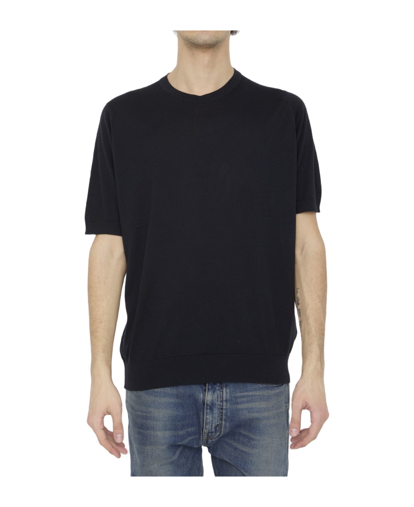 John Smedley Kempton T-shirt - BLACK シャツ