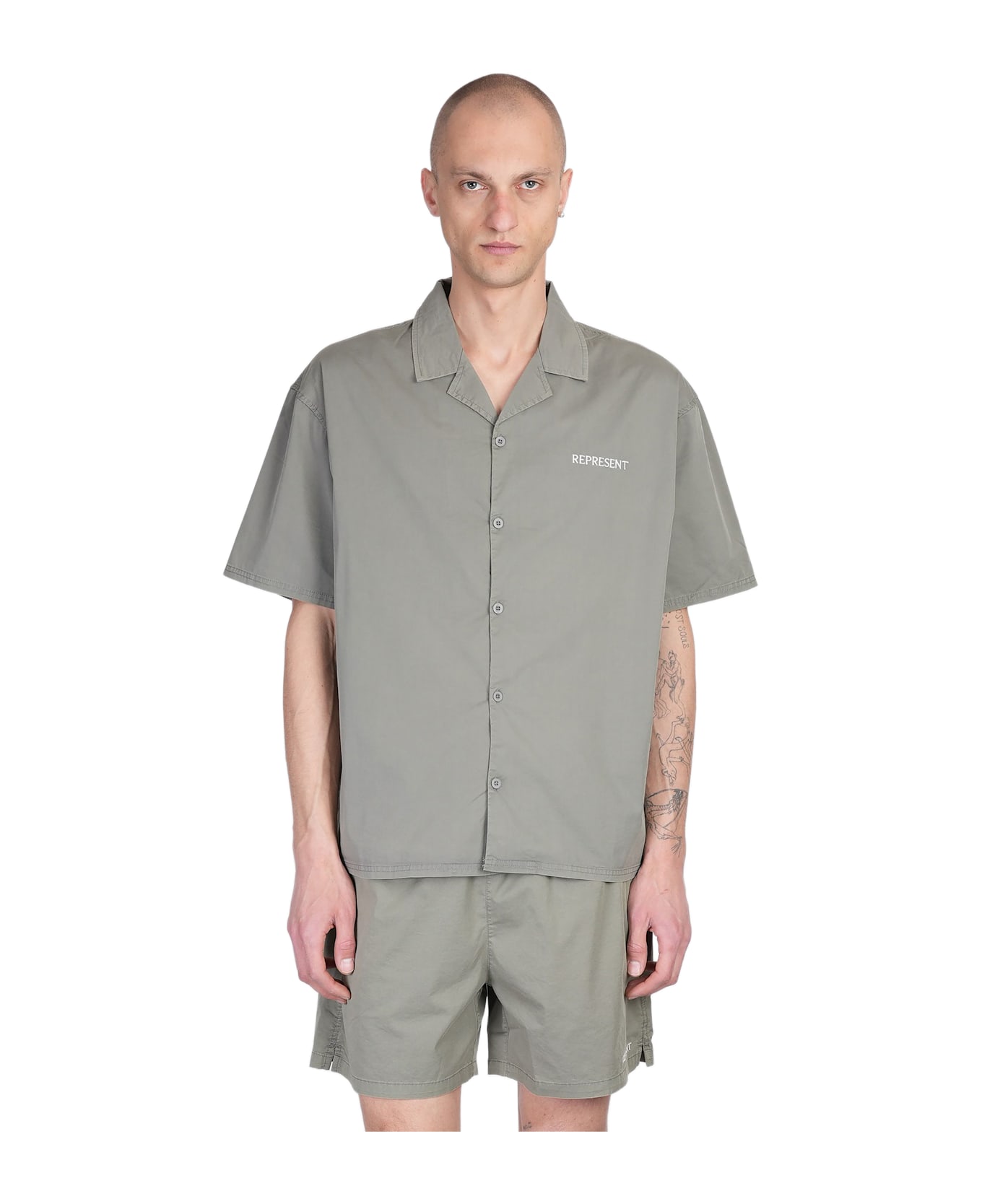 REPRESENT Shirt In Green Cotton - green