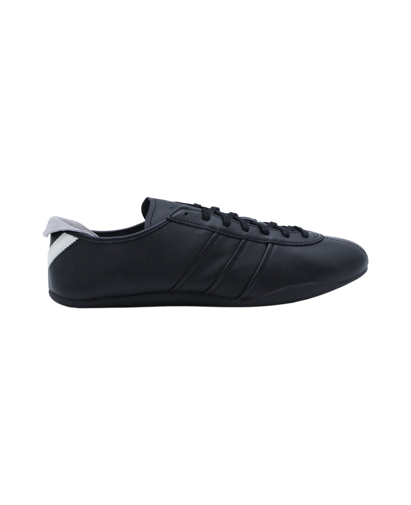 Y-3 Black And White Leather Tokyo Sneakers - BLACK/BLACK/OWHITE