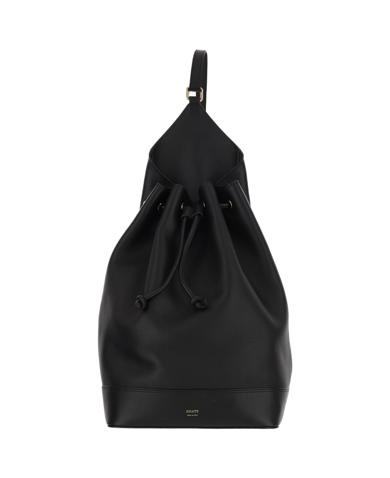 Khaite Leather Backpack With Logo - Black
