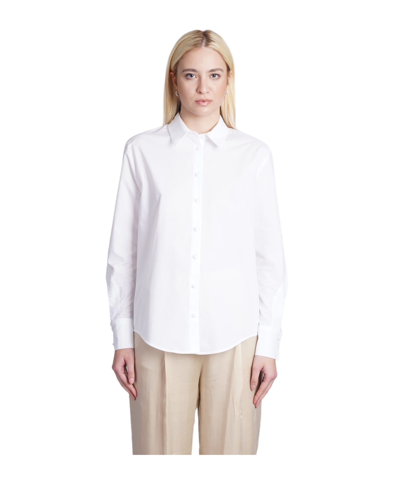 MVP Wardrobe Eden Shirt In White Cotton - white