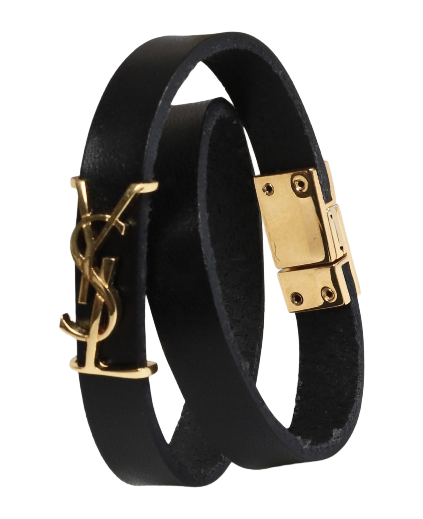 Saint Laurent Opyum Double Wrap Bracelet - Black