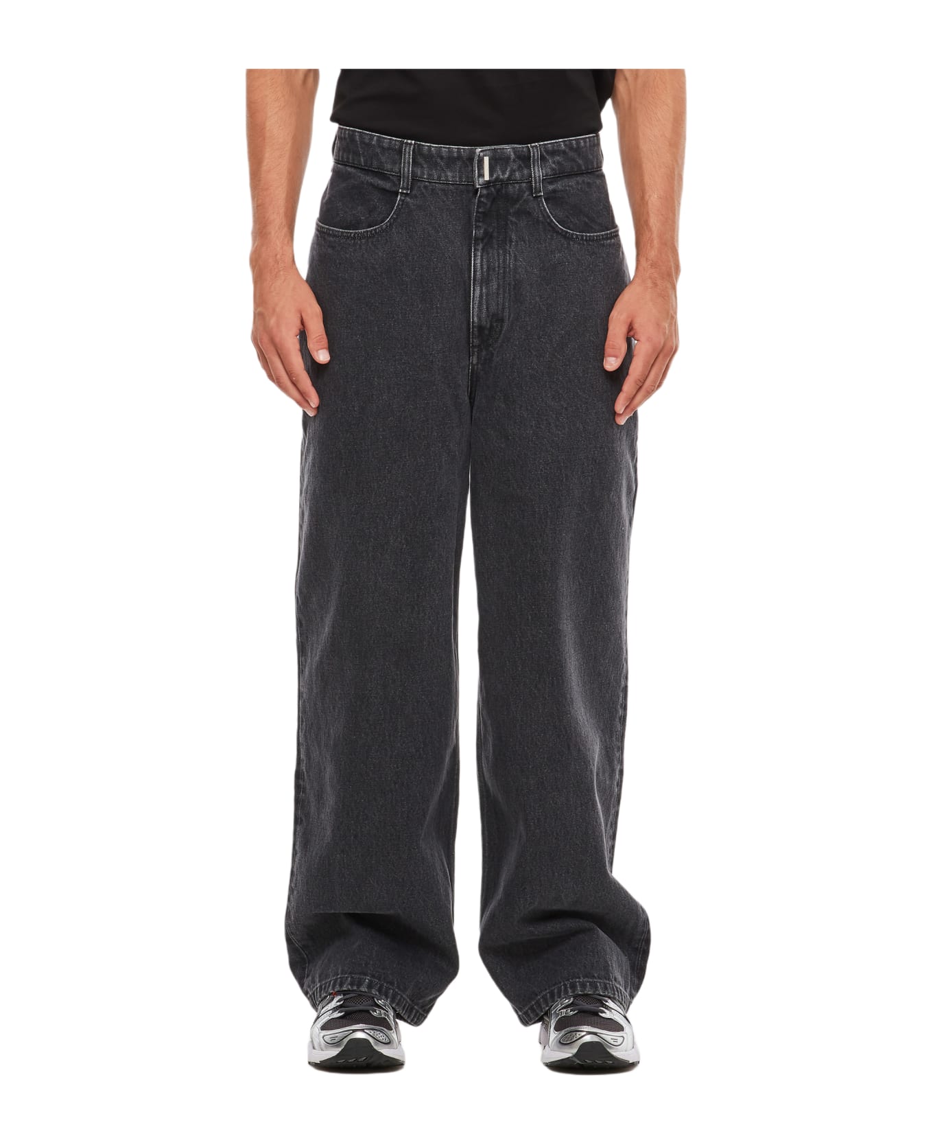 Givenchy Low Crotch Wide Jeans - Black