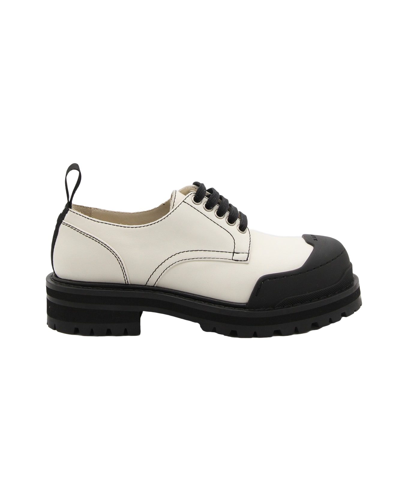Marni White Leather Dada Army Derby Shoes