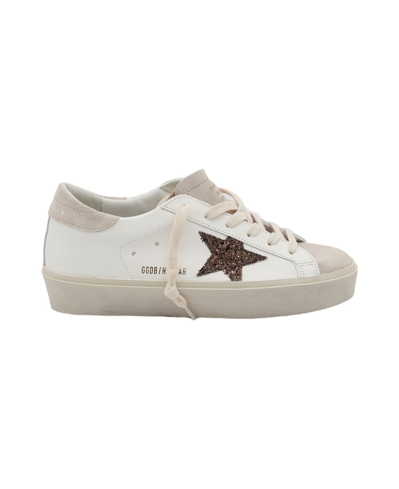 Golden Goose 'hi Star' White Leather Sneakers - white