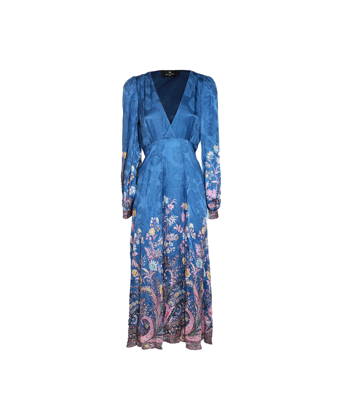 Etro Blue Viscose Dress - STAMPA F.DO BLU