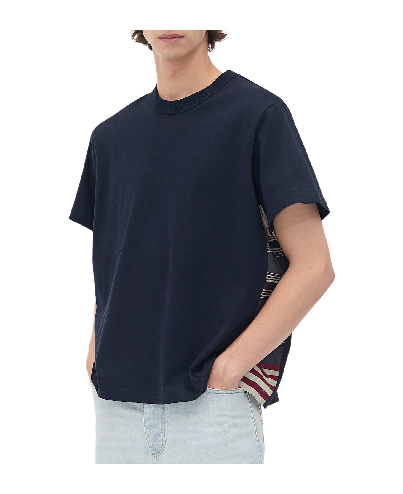 Bottega Veneta Silk And Cotton T-shirt - Blue