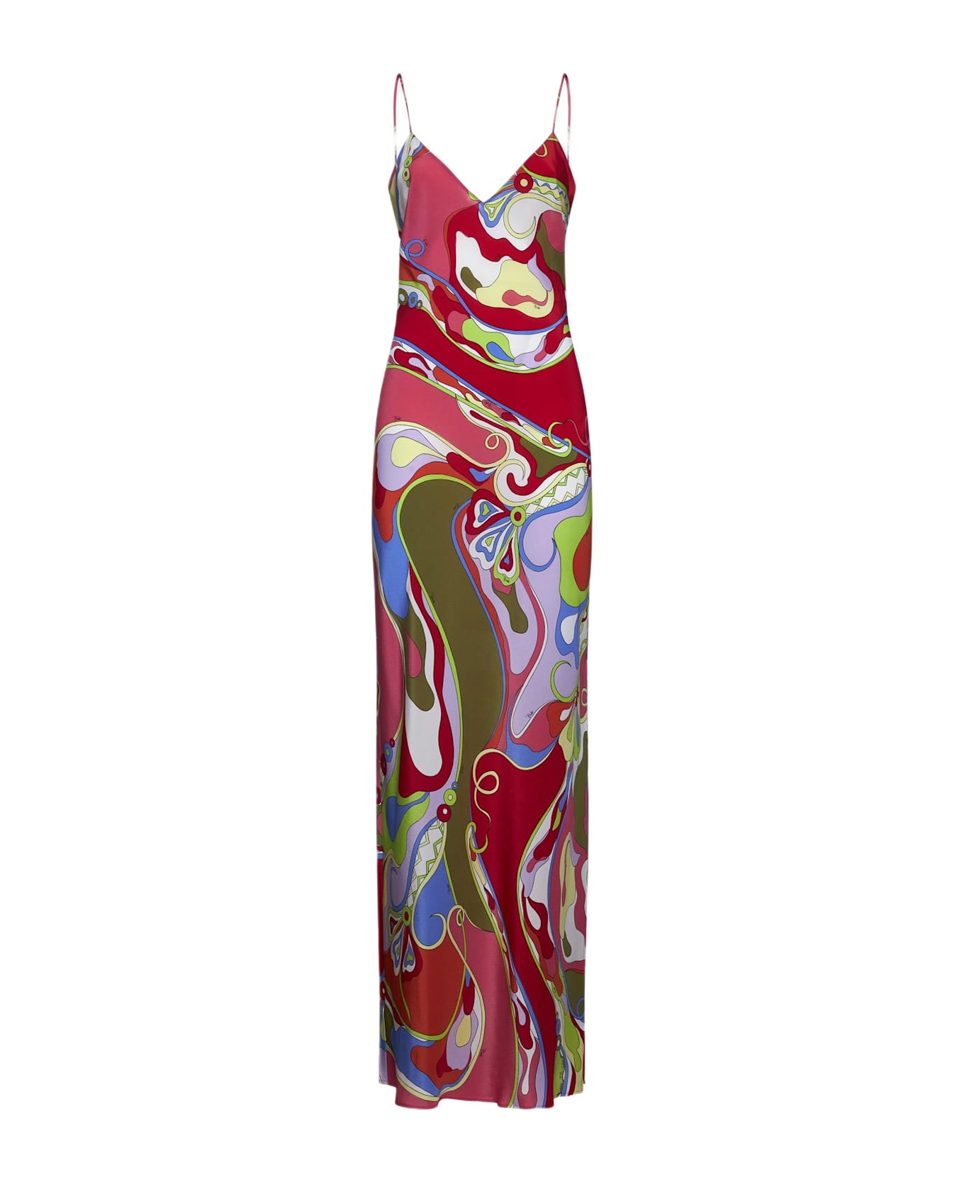 Pucci Print Silk Long Slip Dress - Multicolor