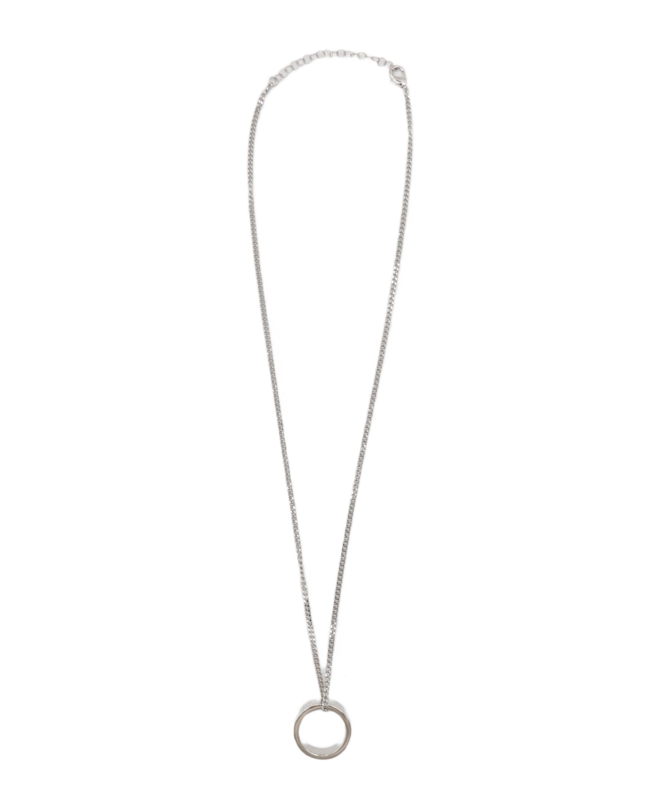 MM6 Maison Margiela Silver Metal Necklace - PALLADIO