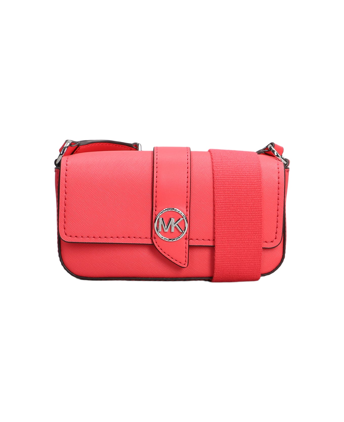 Michael Kors Greenwich Shoulder Bag In Red Leather - red