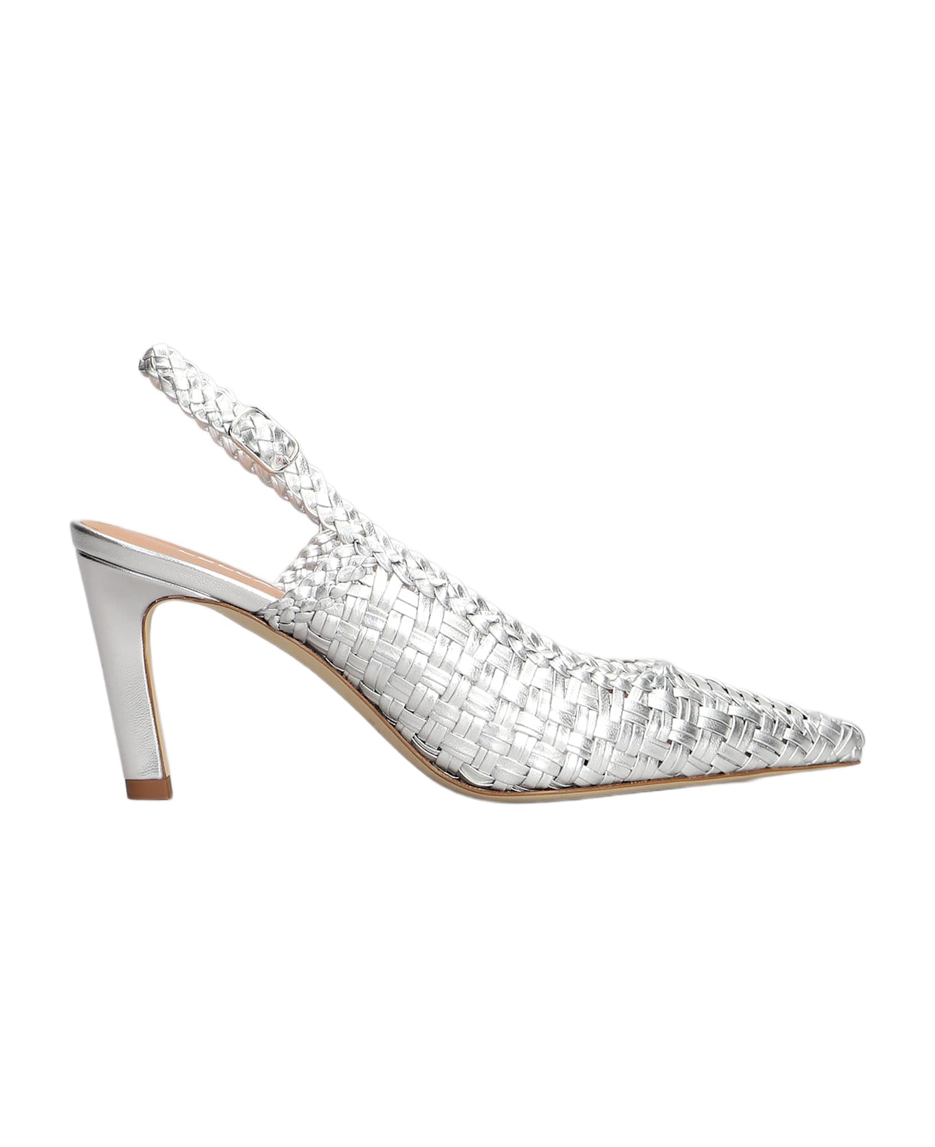 Lella Baldi Pumps In Silver Leather - silver