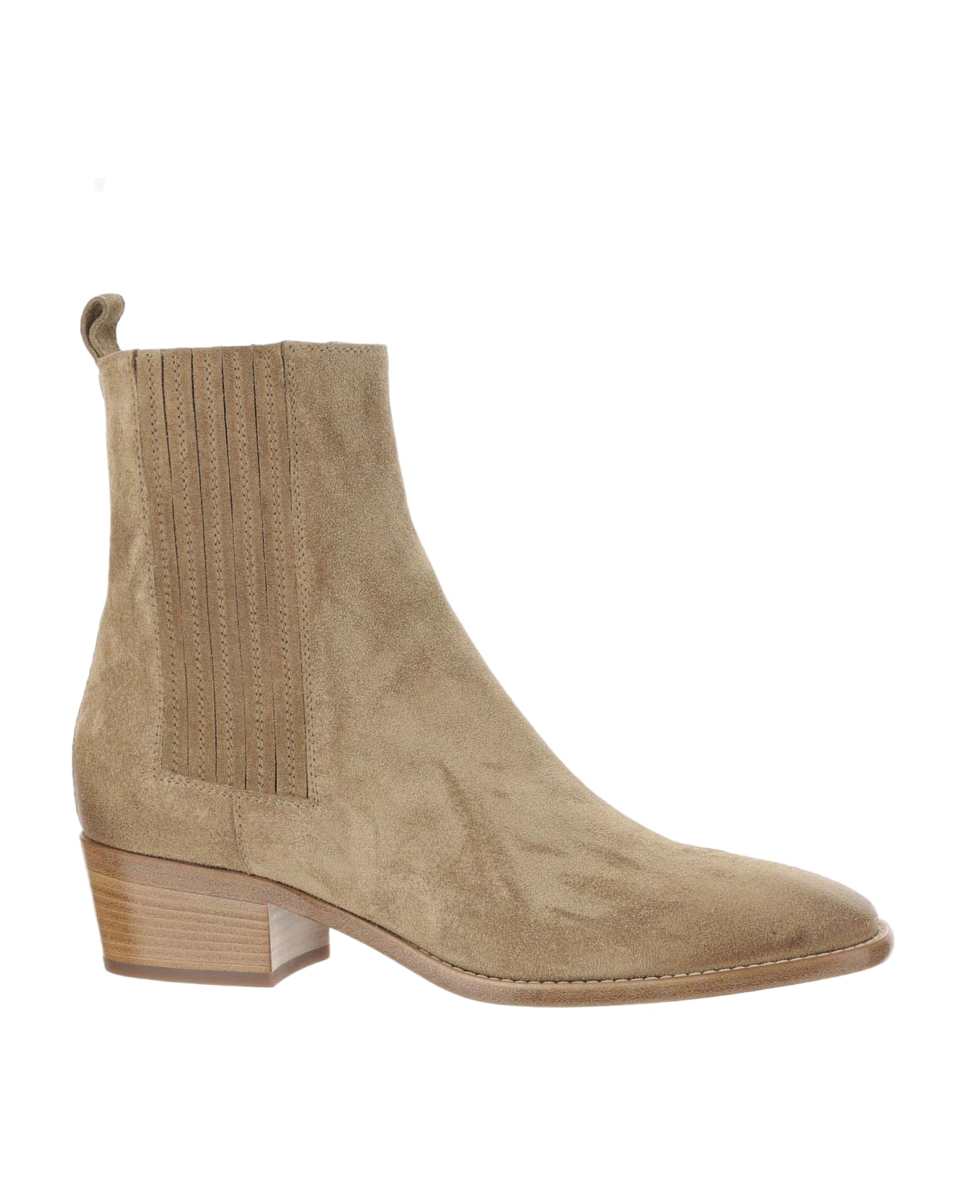 Sartore Suede Ankle Boots - Beige
