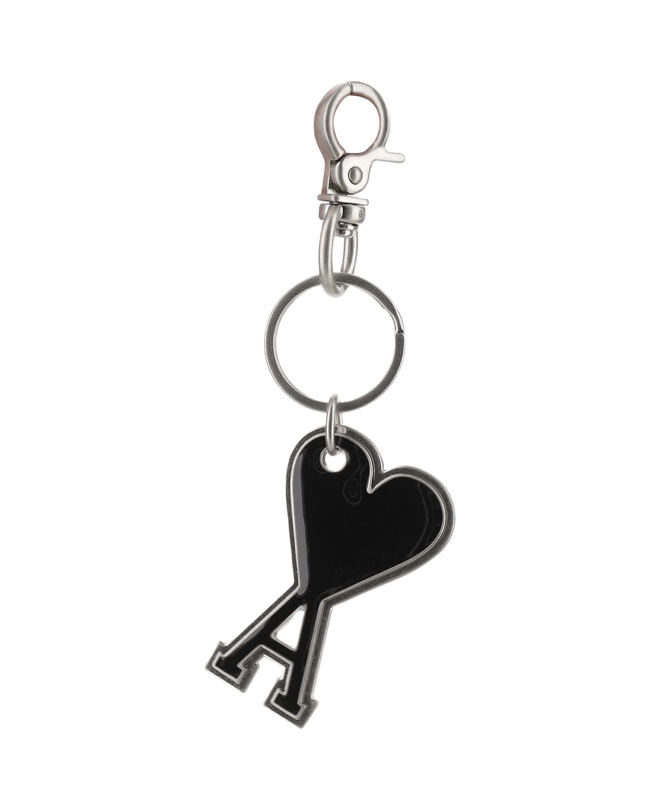 Ami Alexandre Mattiussi Keychain With Logo - Black