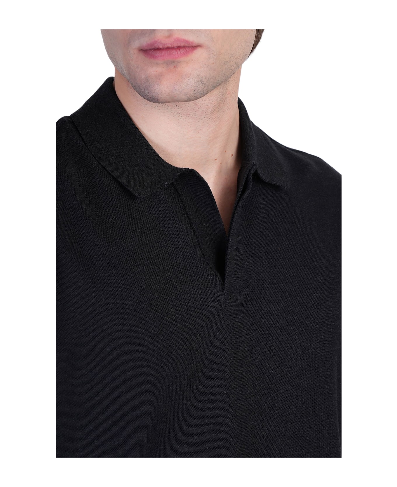 Zegna Polo In Black Cotton - black