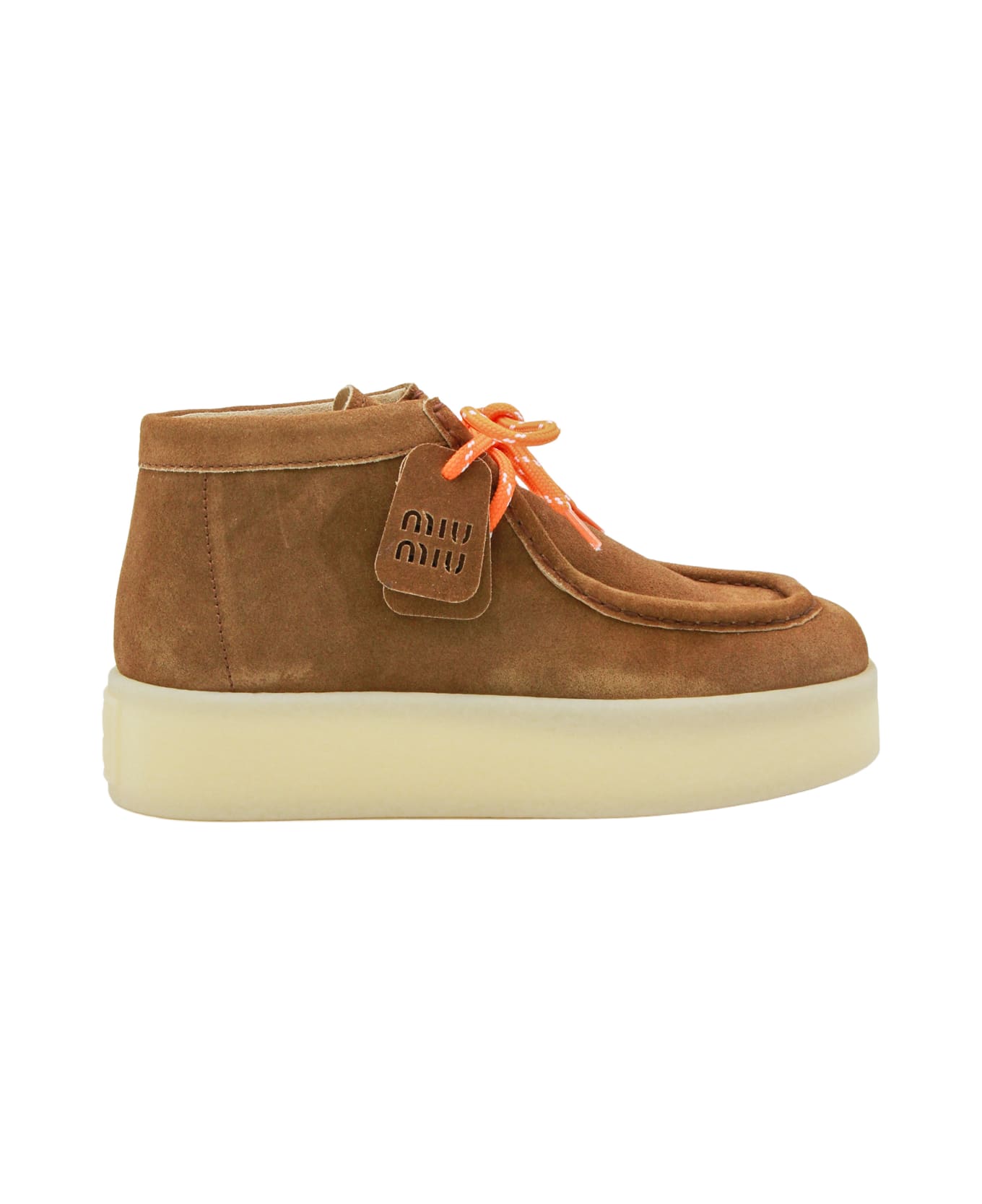 Miu Miu Brown Leather Boots - Cannella