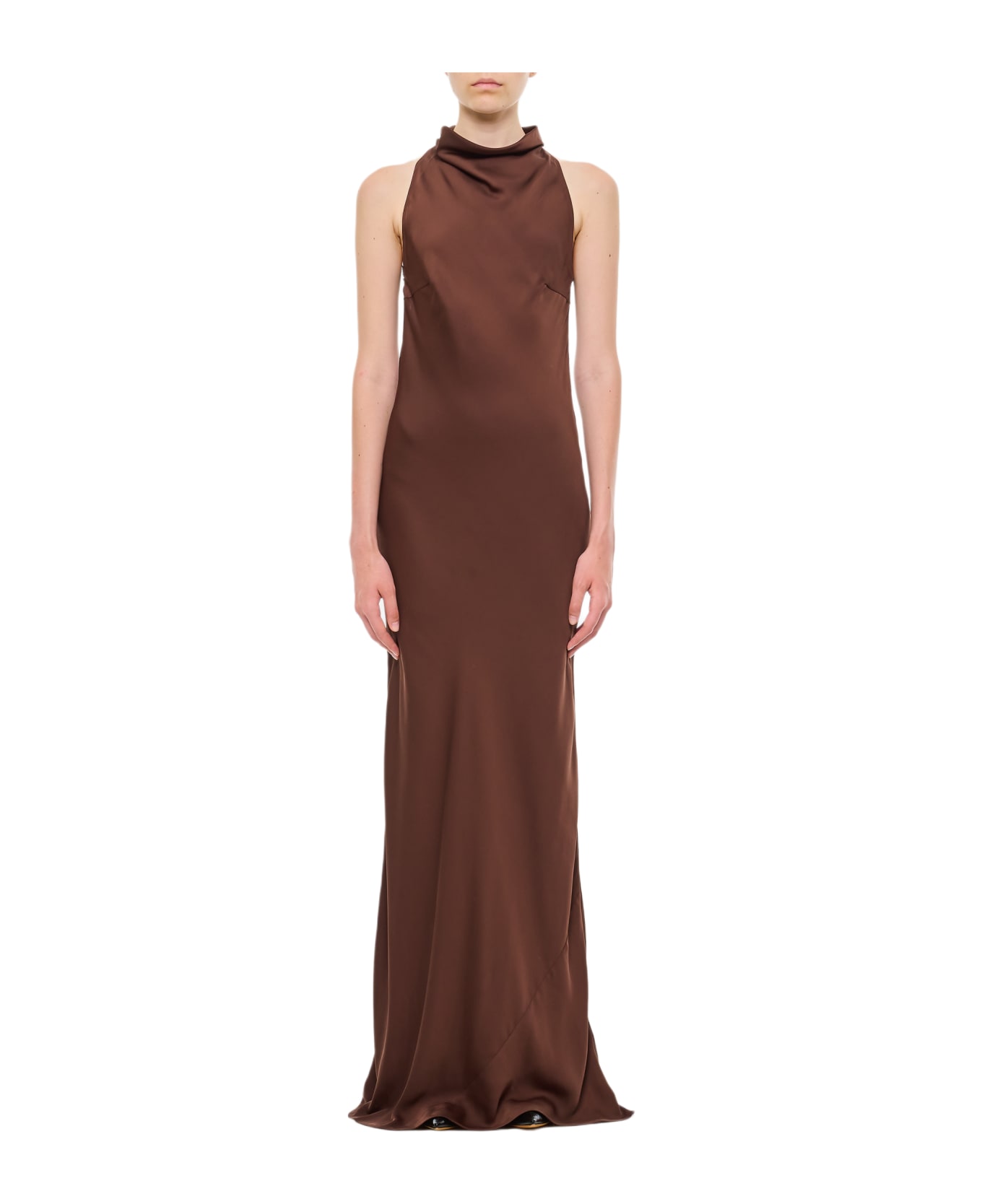 Rotate by Birger Christensen Lace Maxi Dress - Chicory Coffee