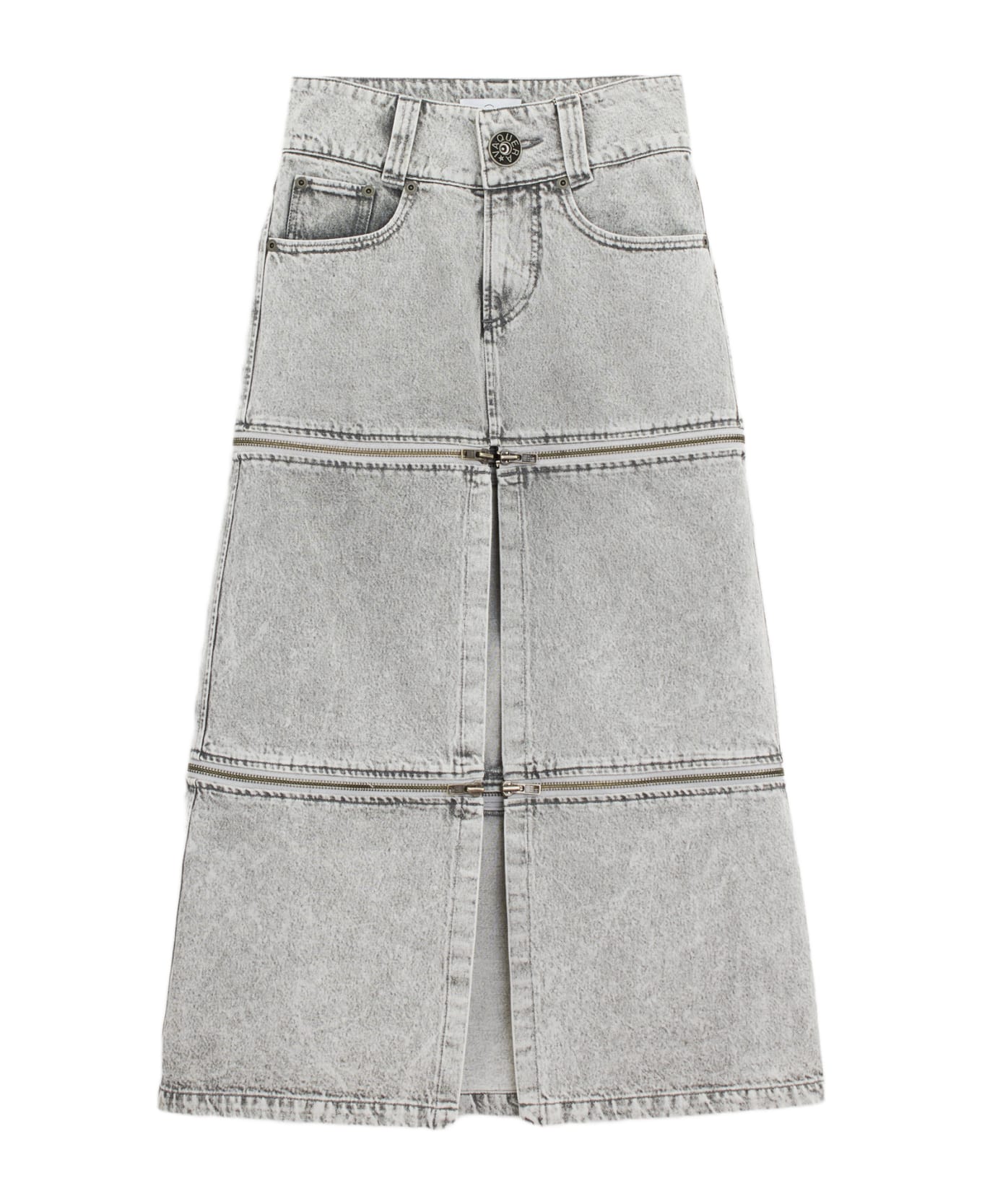 Vaquera Zipper Skirt Skirt - grey