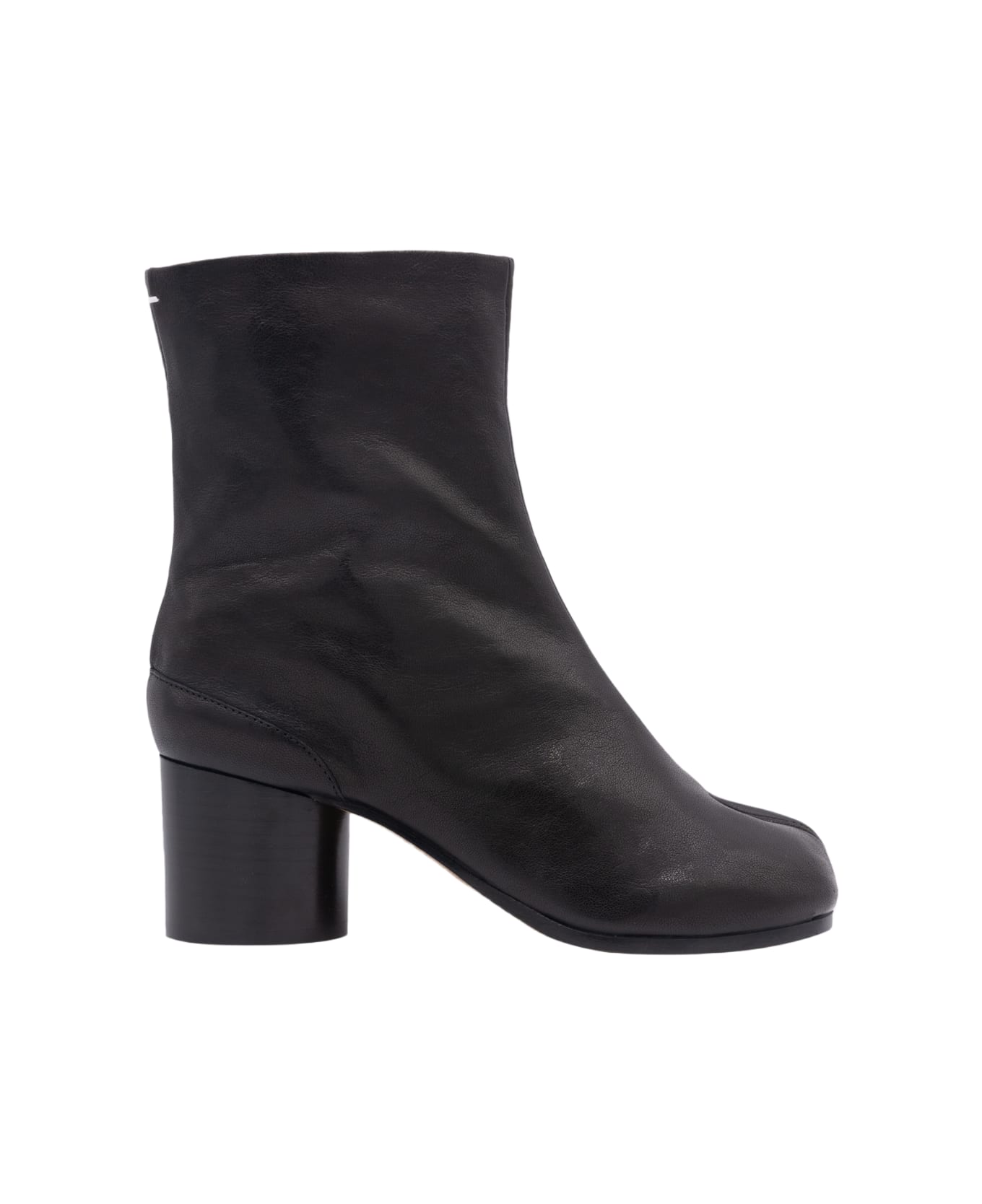 Maison Margiela Black Leather Tabi Boots - Black