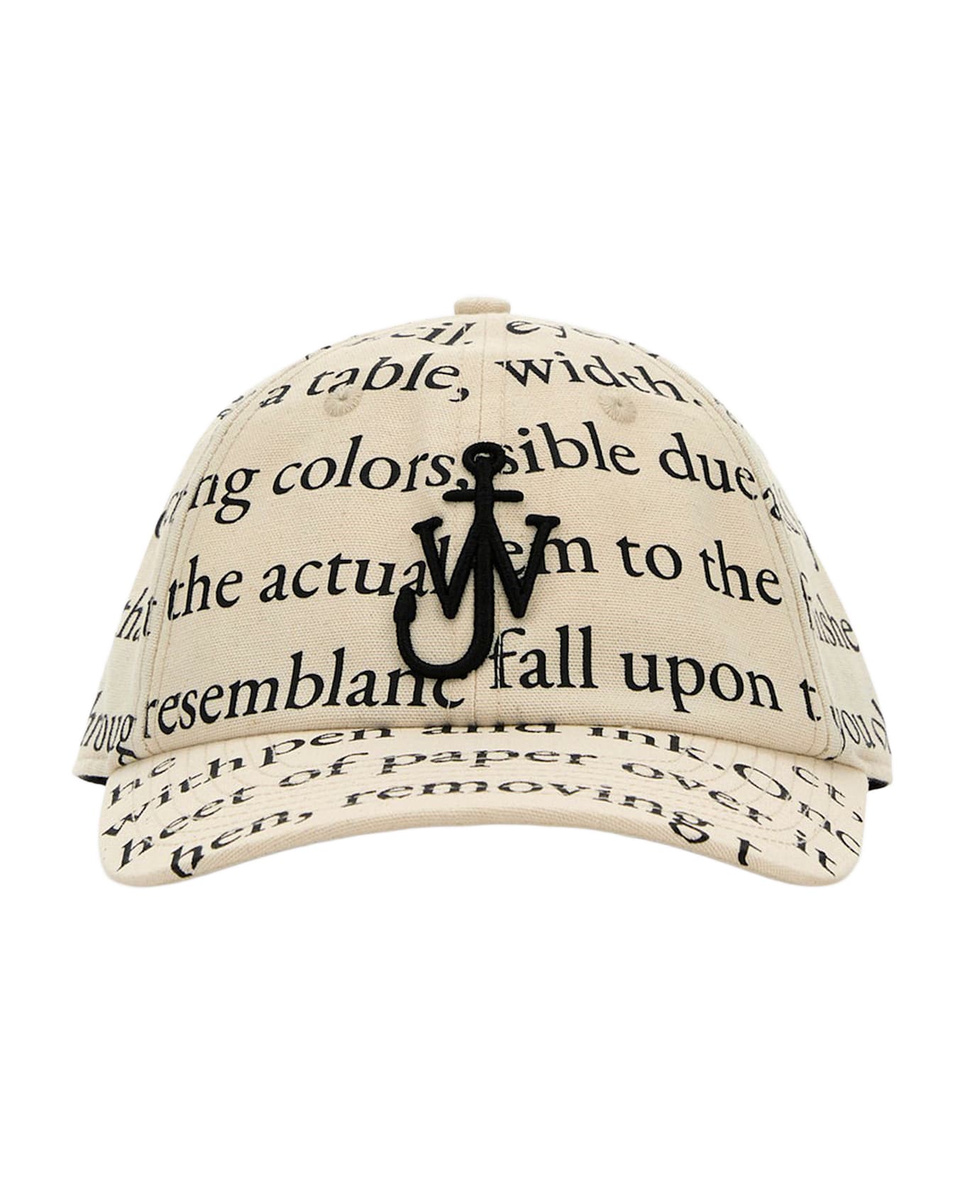 J.W. Anderson Printed Cotton Baseball Cap - IVORY