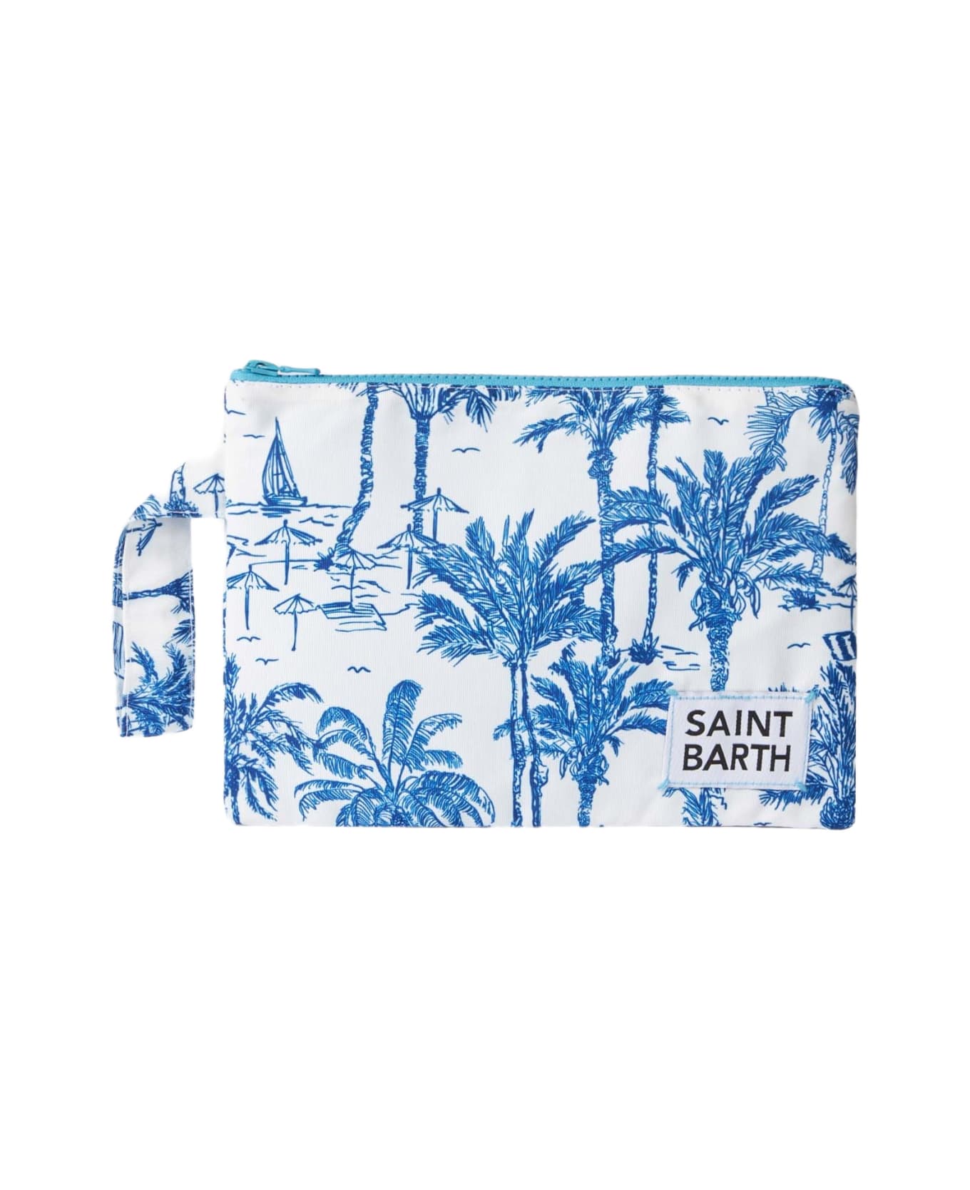 MC2 Saint Barth Pareasy Nylon Pochette With Toile De Jouy Print - WHITE クラッチバッグ