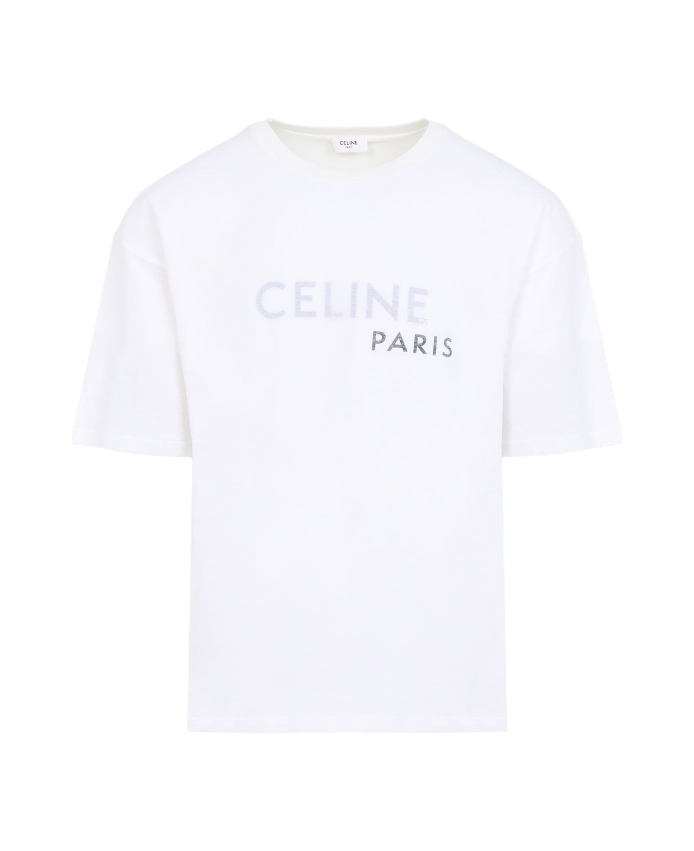 Celine Double Layered T-shirt - Ob Off White Black