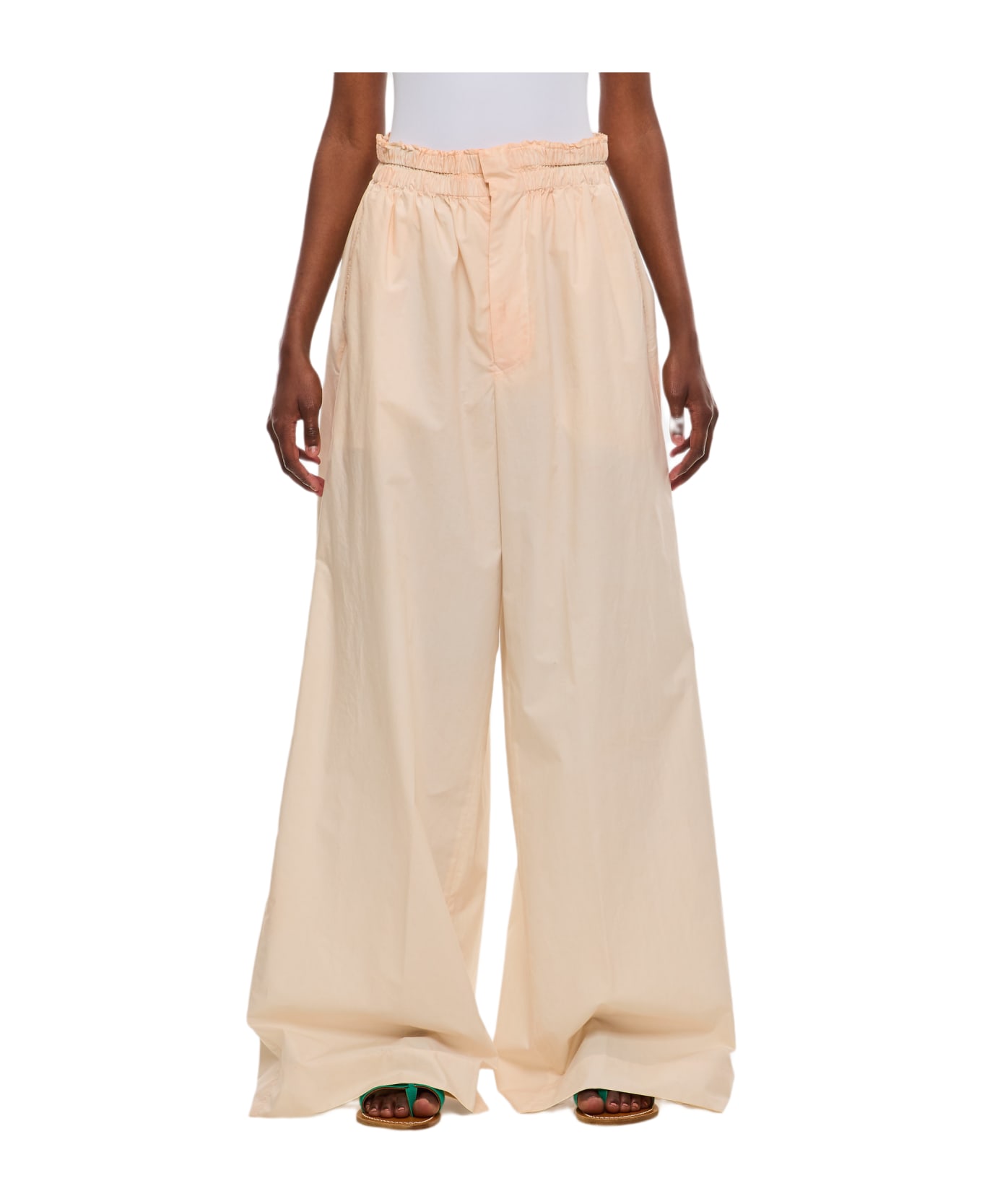 Quira Oversized Cotton Trousers - Pink ボトムス