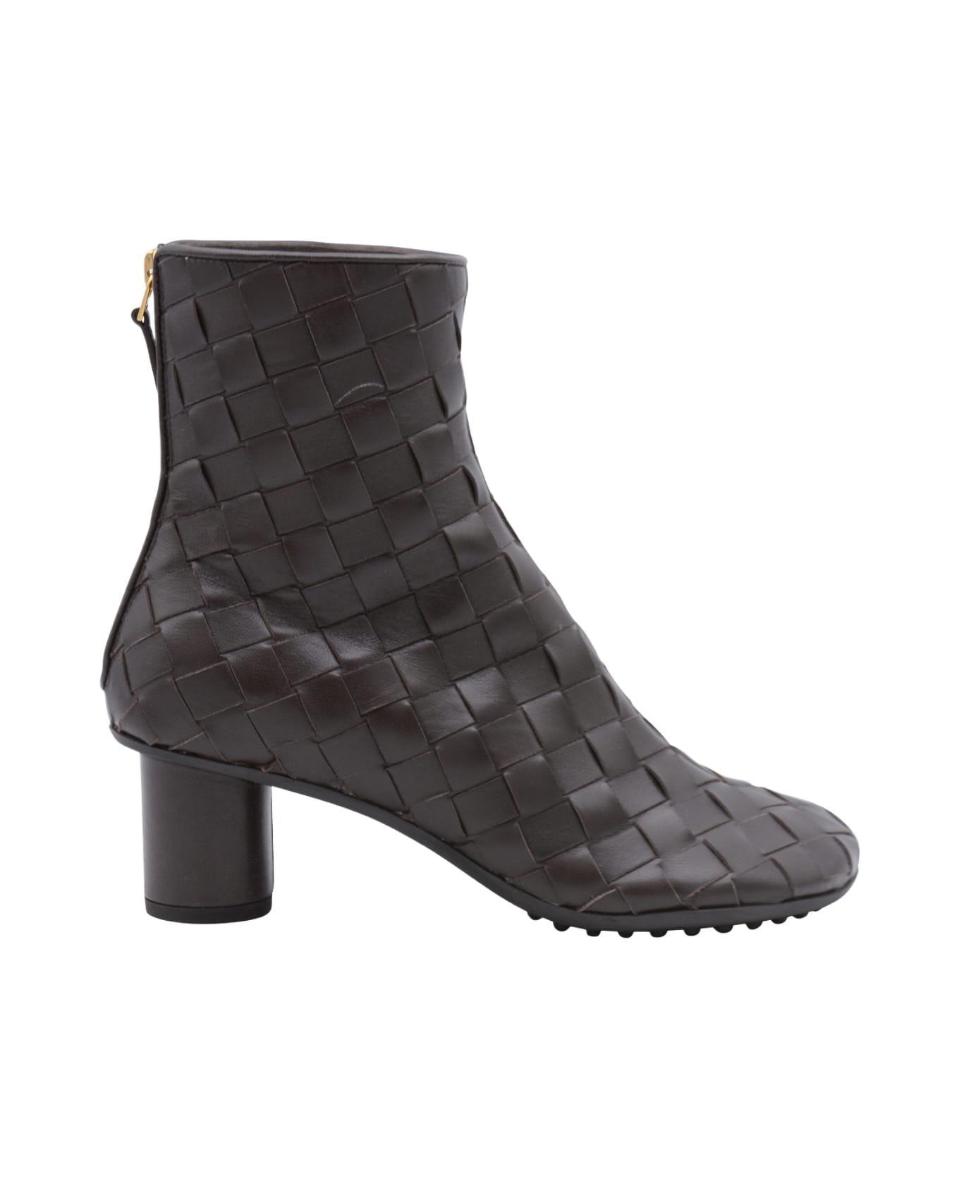 Bottega Veneta Brown Leather Atomic Boots - FONDANT