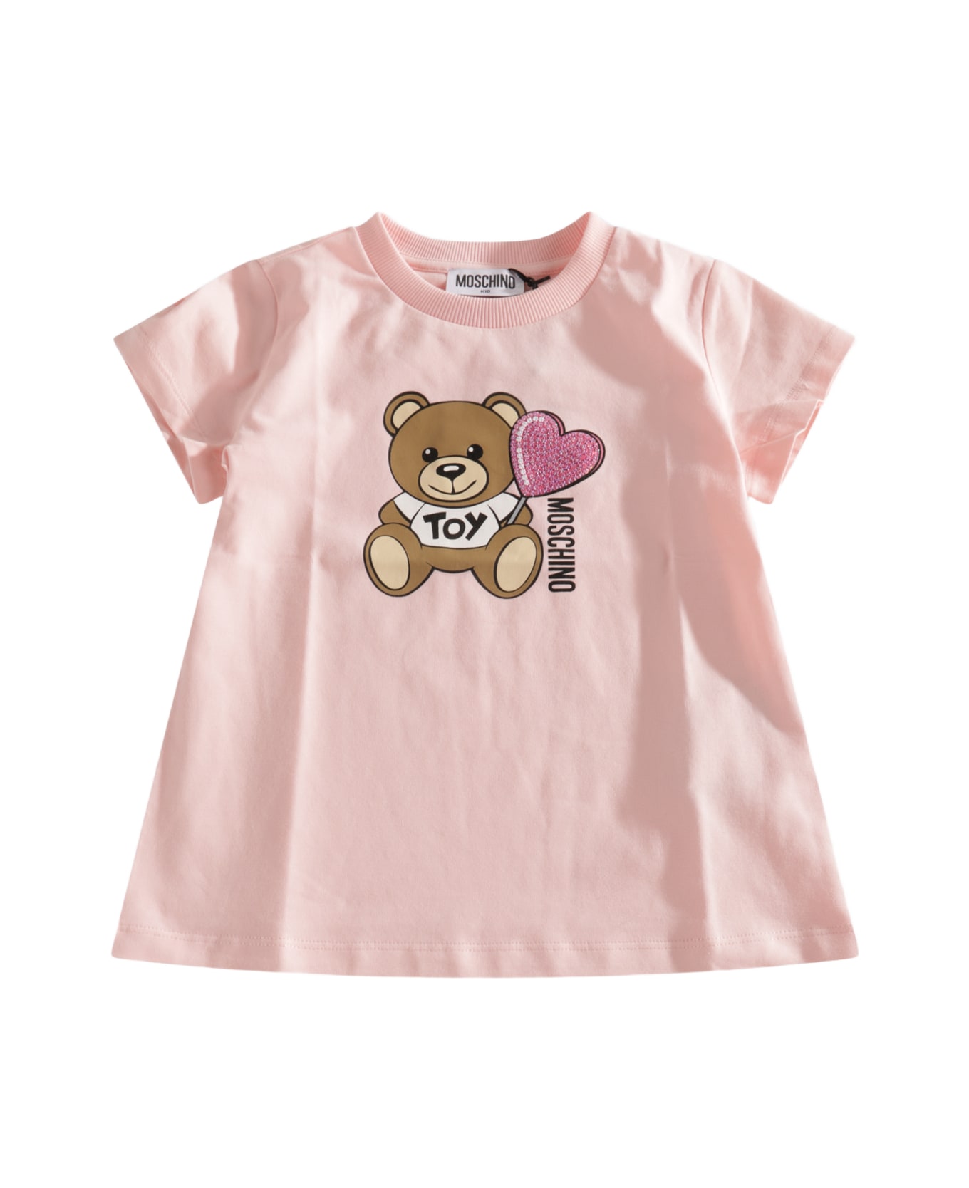 Moschino Light Pink Cotton Blend T-shirt - SUGAR ROSE