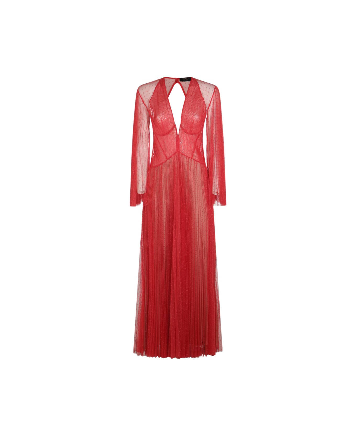 TwinSet Red Maxi Dress - ARANCIA ROSSA