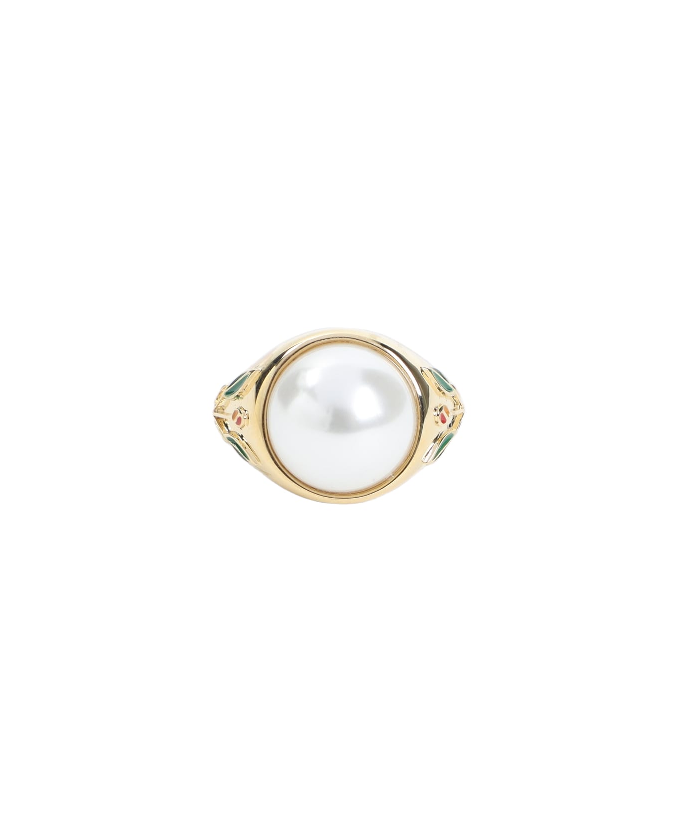 Casablanca Pearl Signet Ring - Gold Pearl