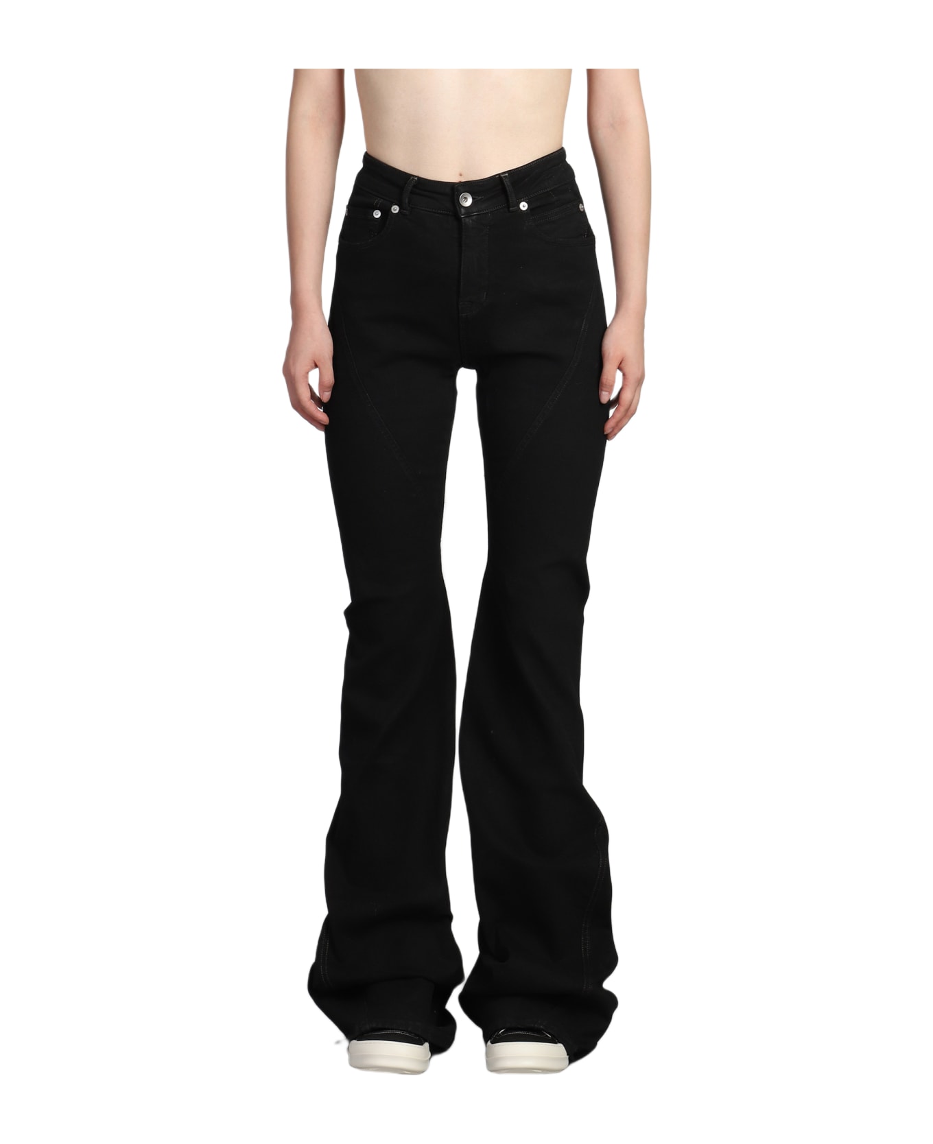 DRKSHDW Bootcut Jeans In Black Cotton - Black