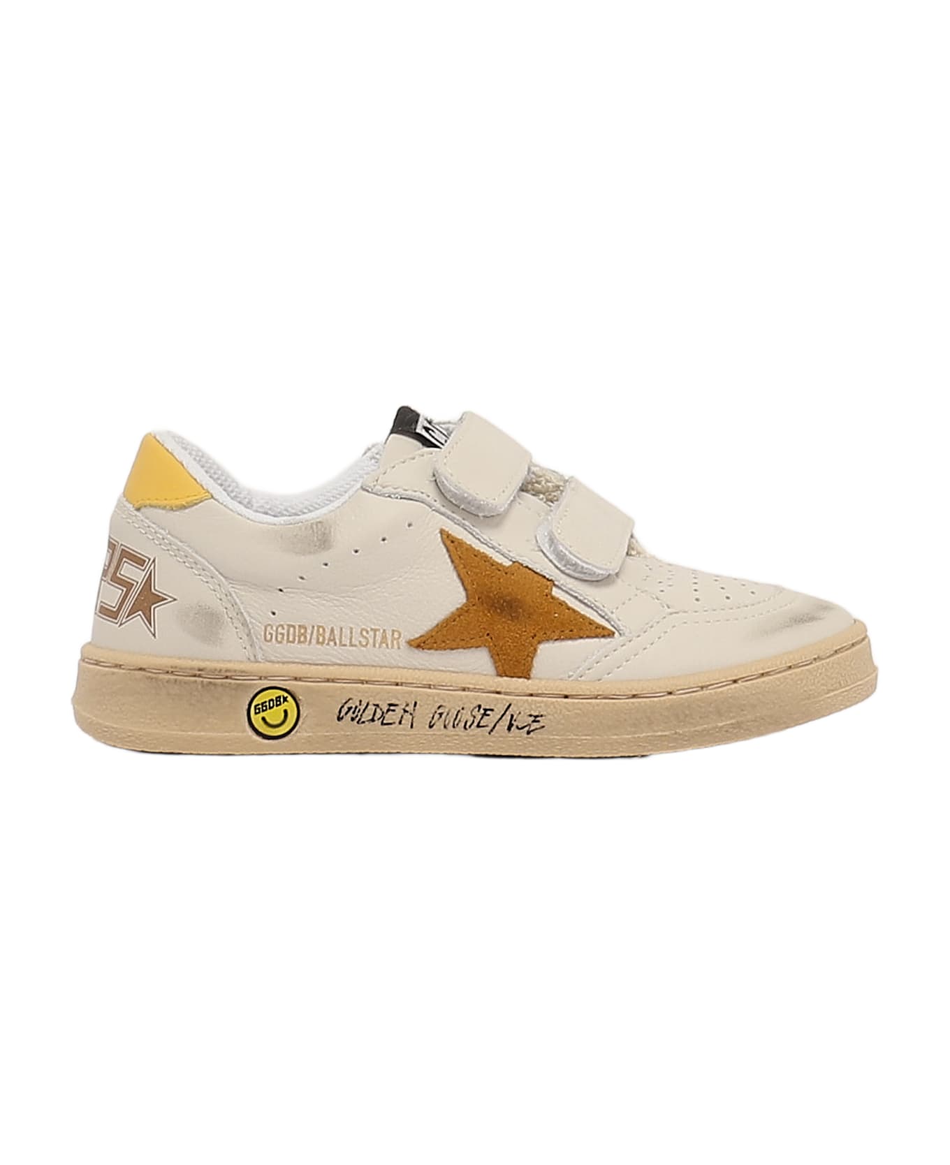 Golden Goose Ballstar Sneaker - BIANCO-OCRA