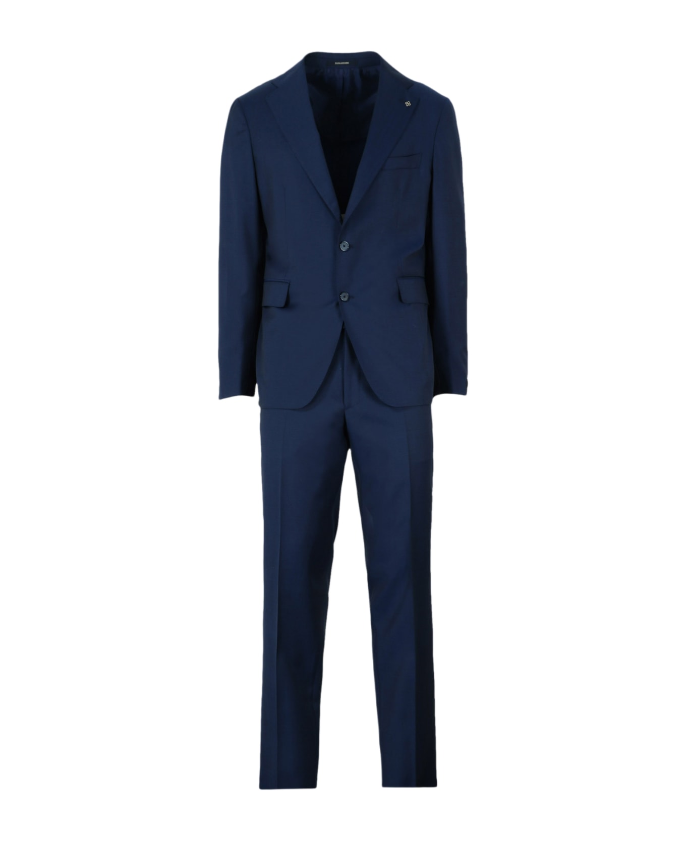 Tagliatore Stretch Cotton Tailored Suit - Blue