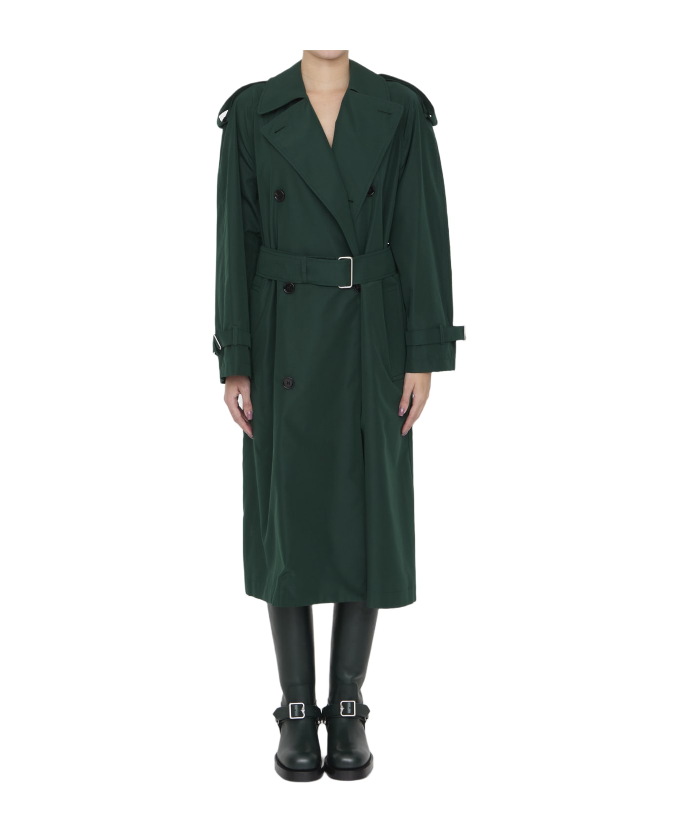 Burberry Long Trench Coat - GREEN