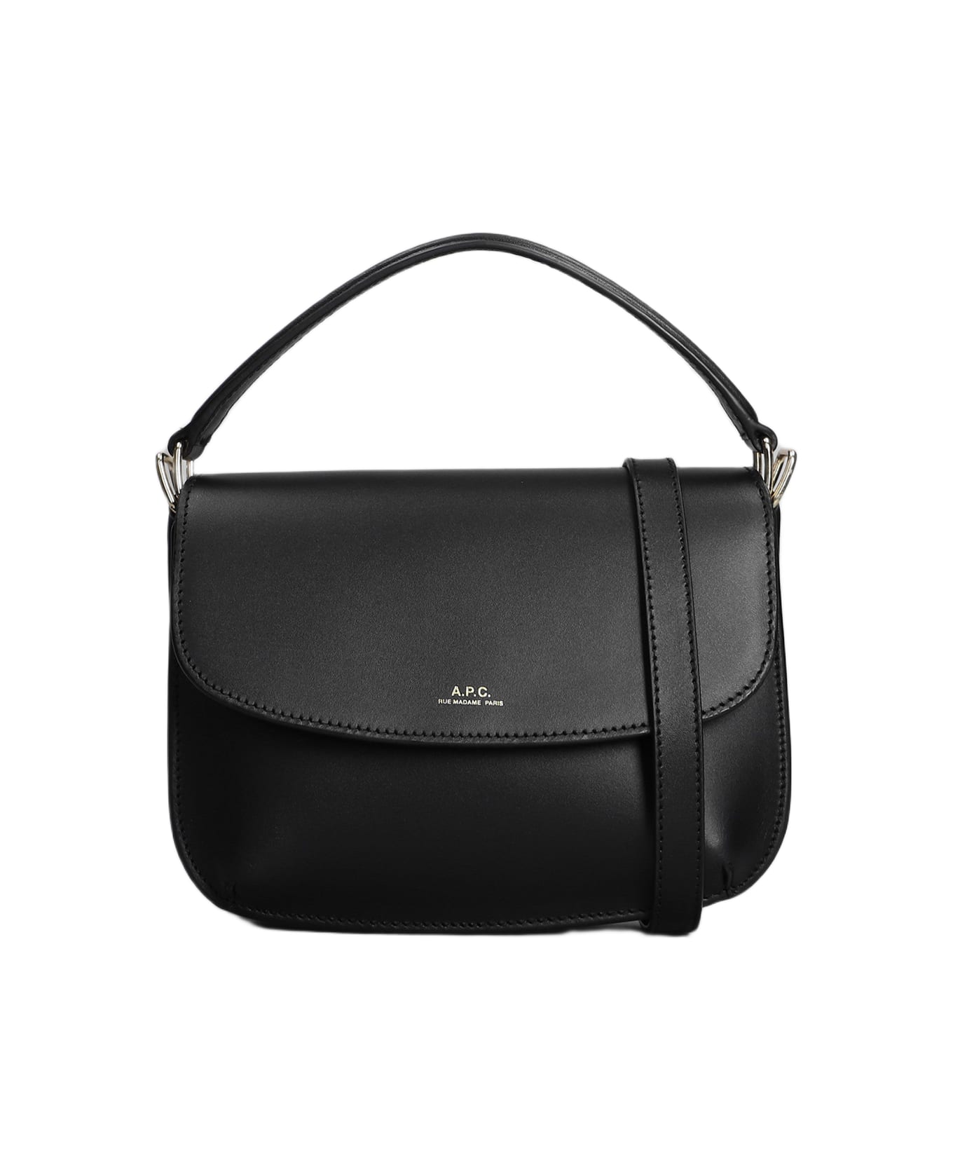 A.P.C. Sarah Hand Bag In Black Leather - Lzz Black