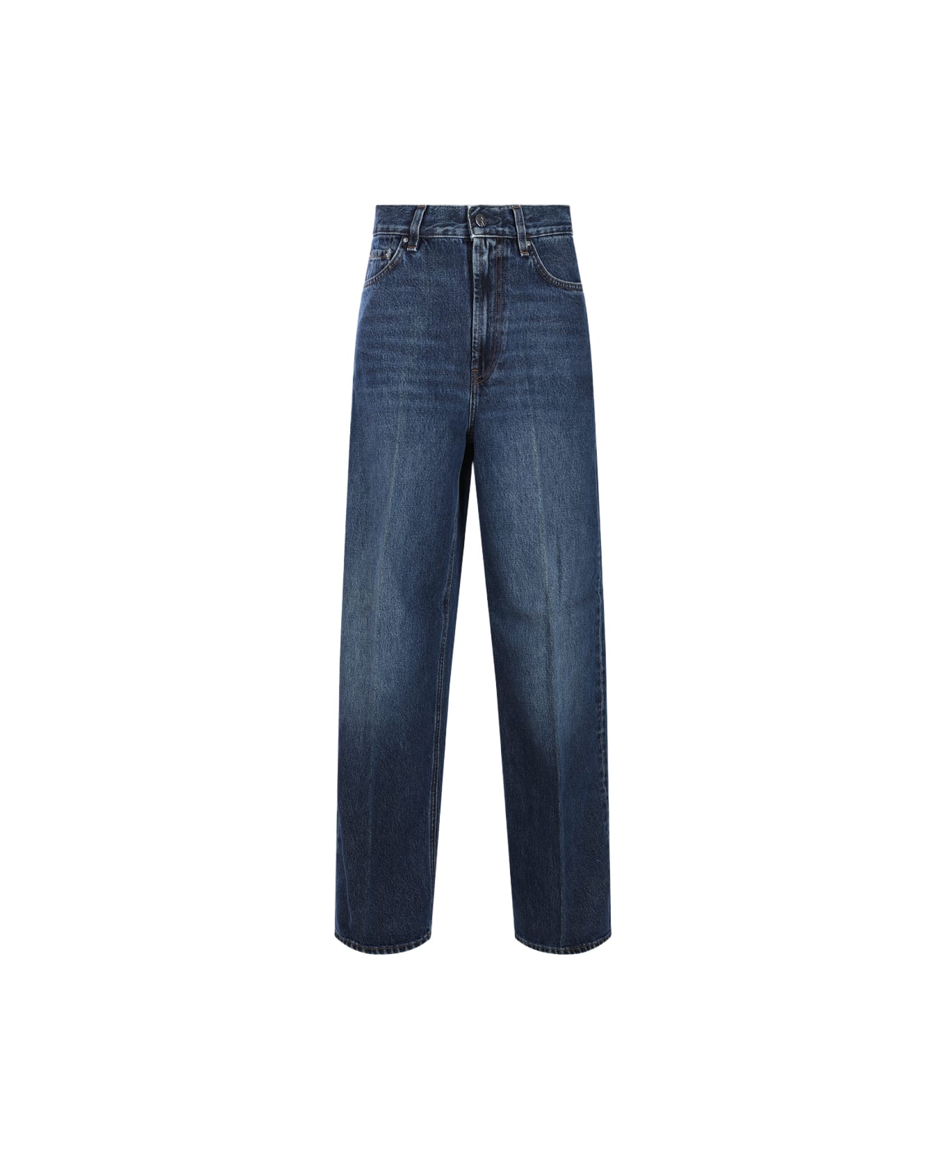 Totême Dark Blue Cotton Jeans - Blue