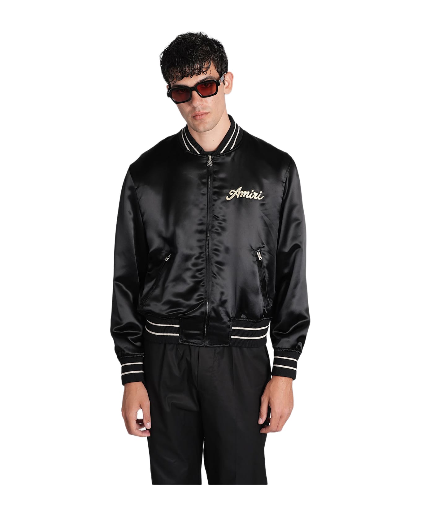AMIRI Bomber Jacket In Black Viscose - black ジャケット