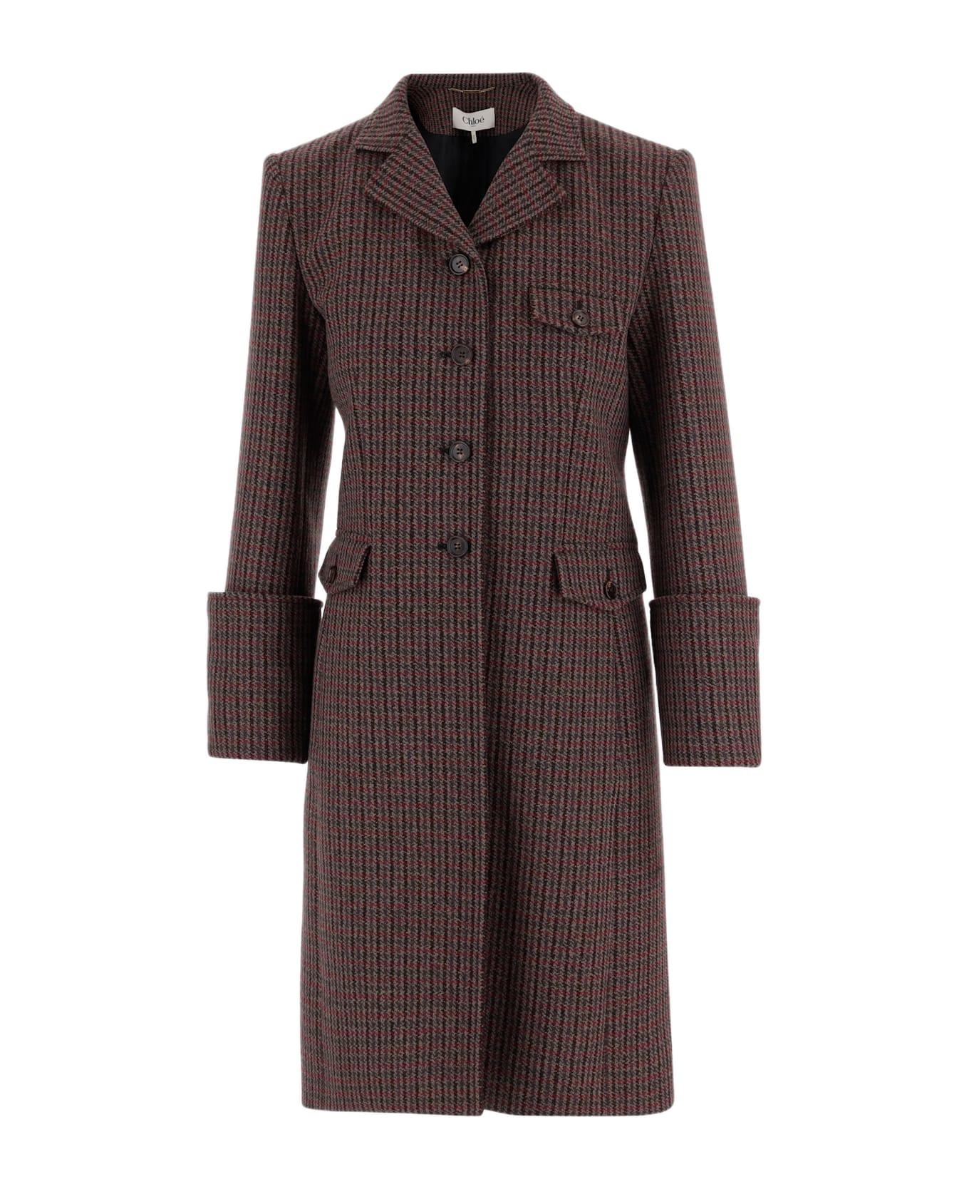 Chloé Single-breasted Wool Blend Riding Coat - Red
